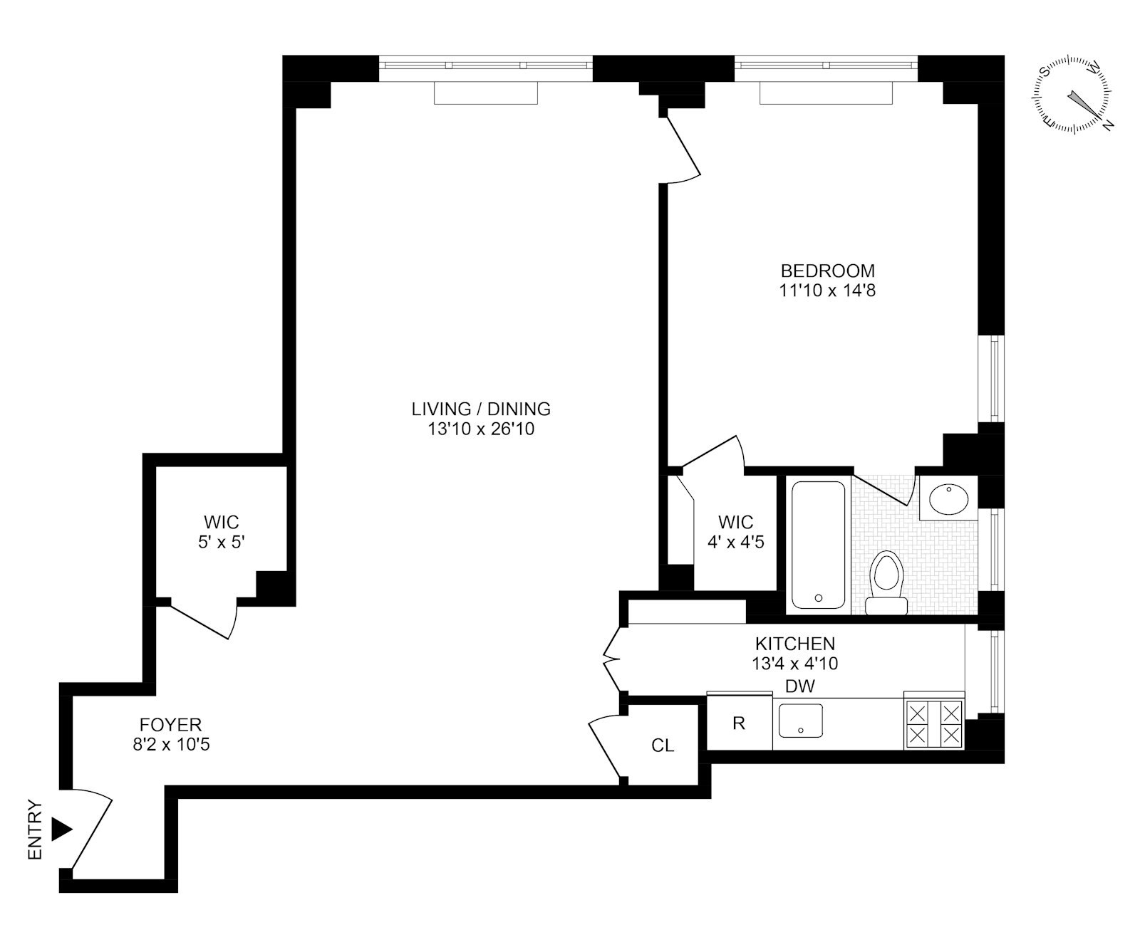 Floorplan for 210 East 73rd Street, 1E