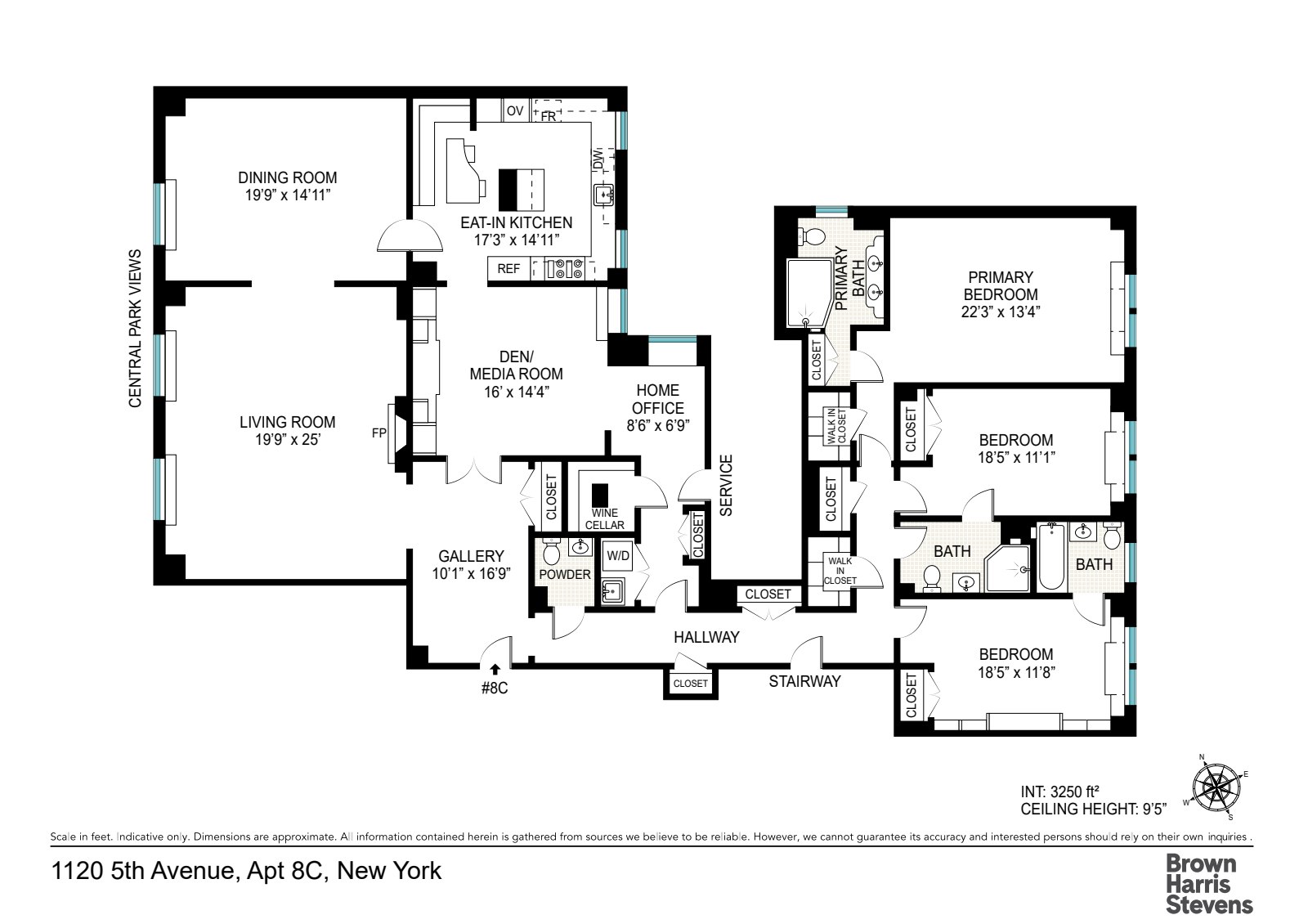 Floorplan for 1120 Fifth Avenue, 8C