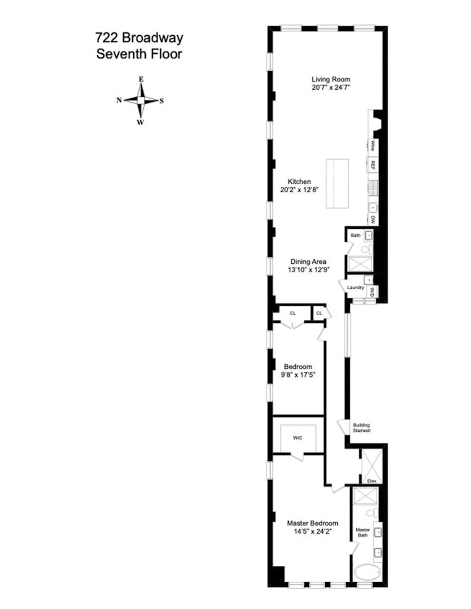 Floorplan for 722 Broadway, 7