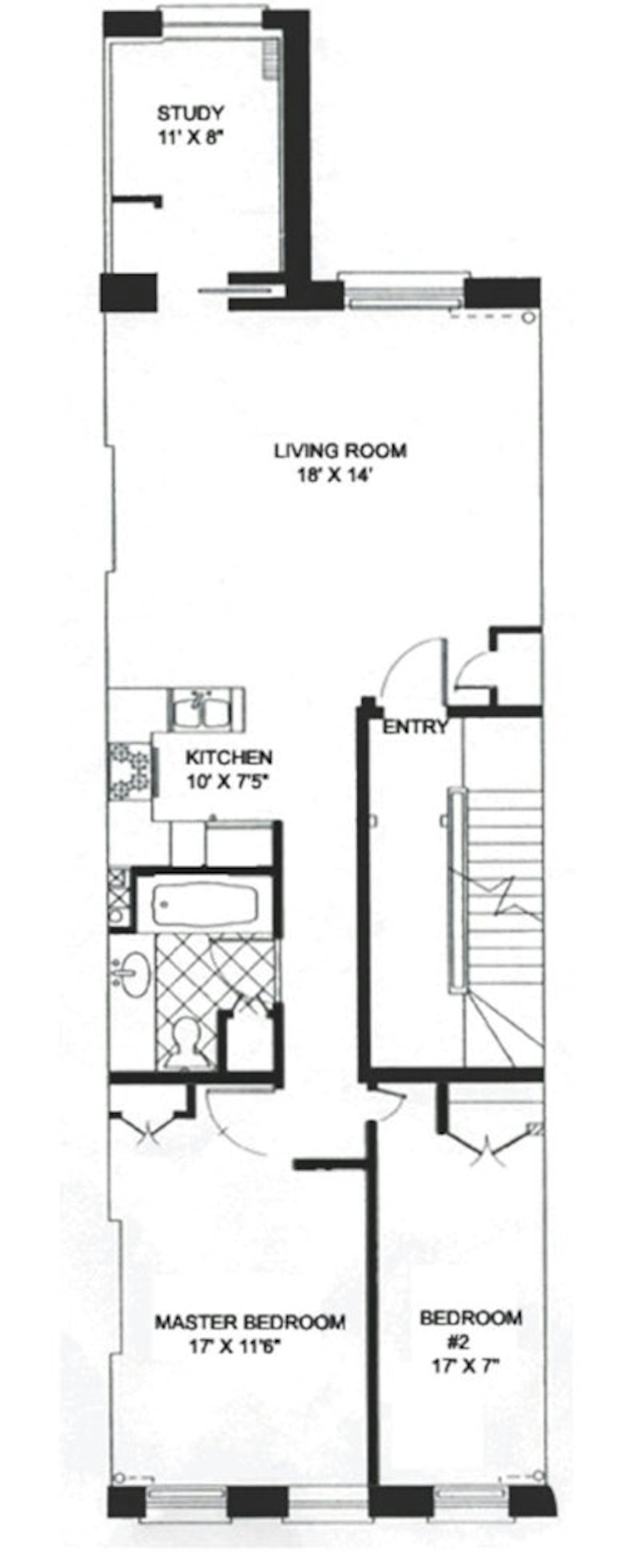 Floorplan for 155 West 78th Street, 2