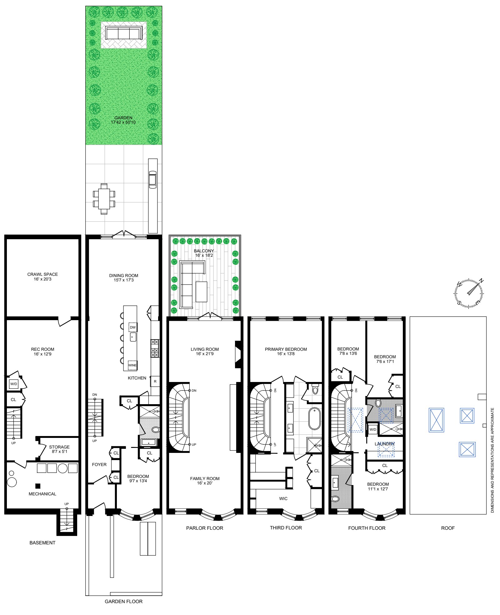 Floorplan for 413 Sterling Place
