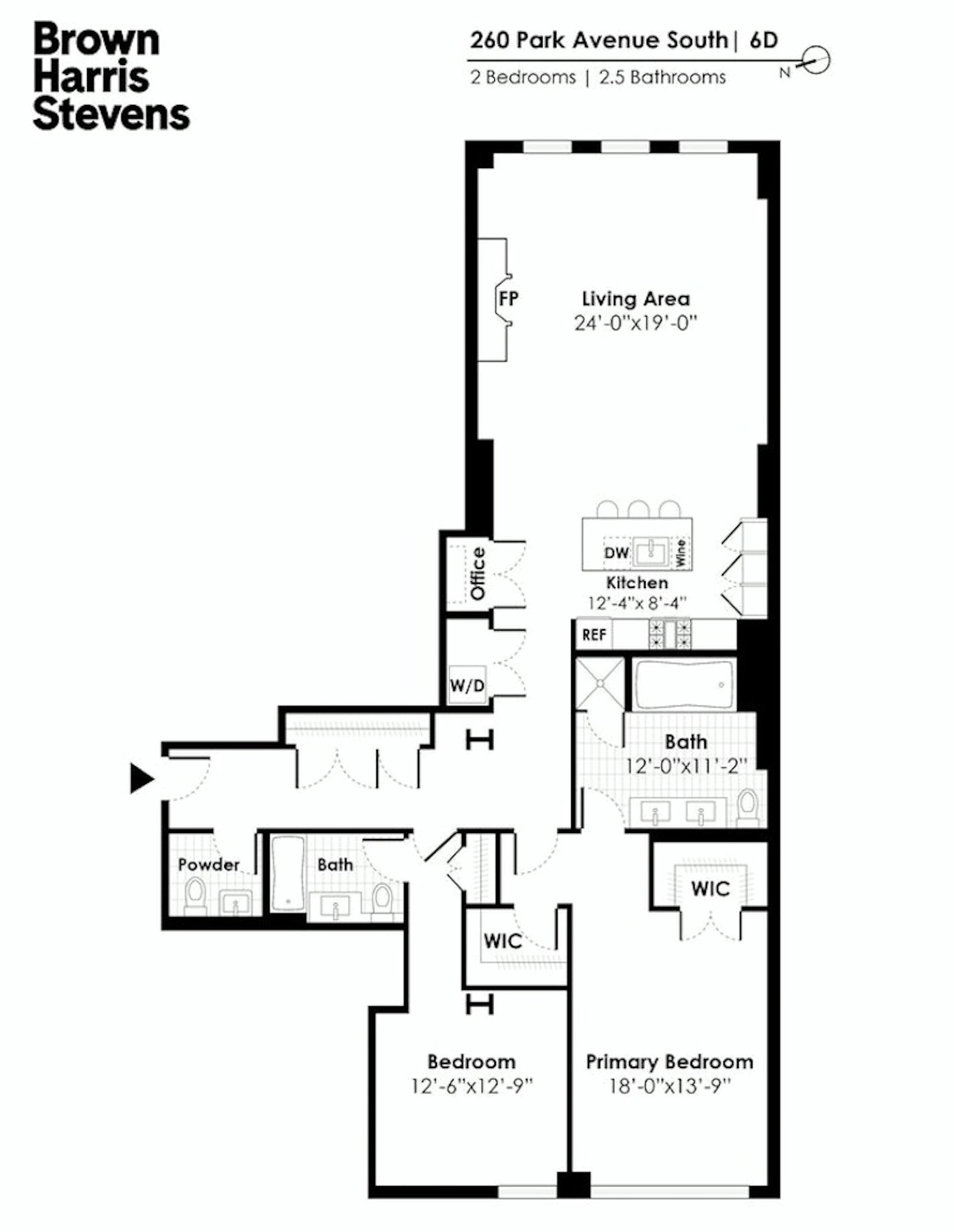 Floorplan for 260 Park Avenue South, 6D