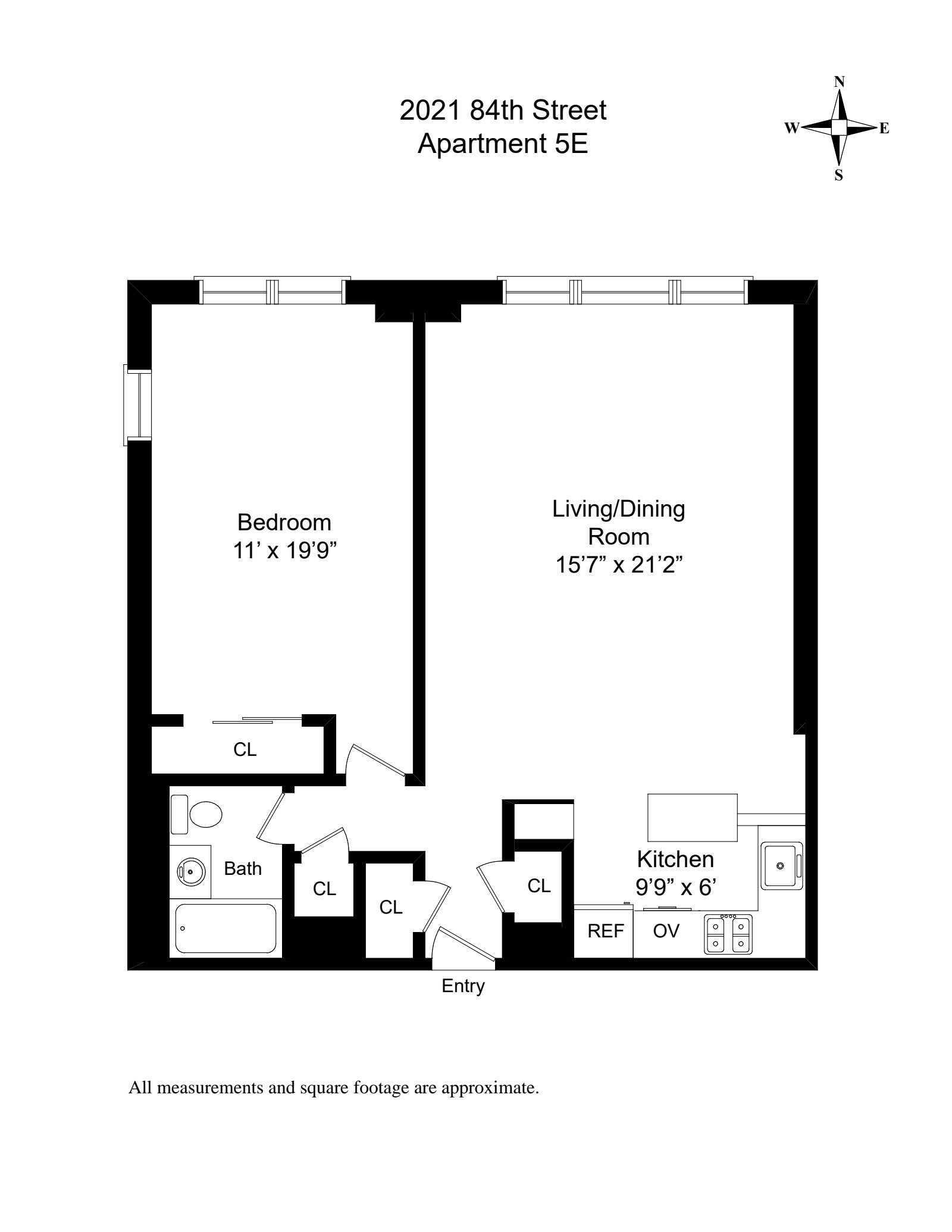 Floorplan for 2021 84th Street, 5E