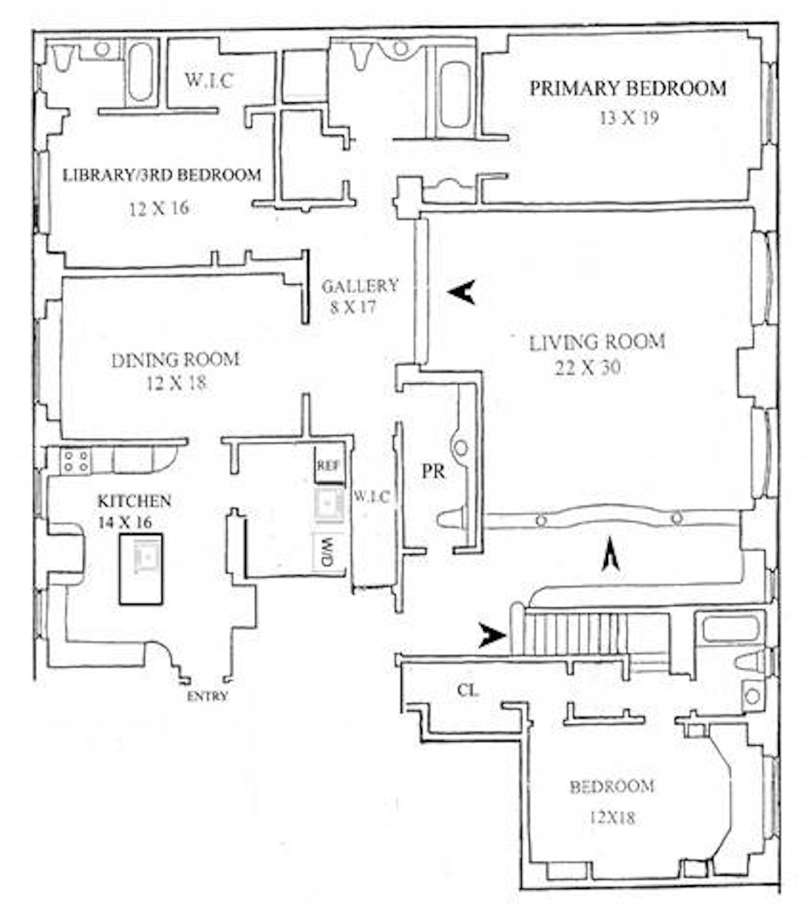 Floorplan for 25 Central Park West, 9MK