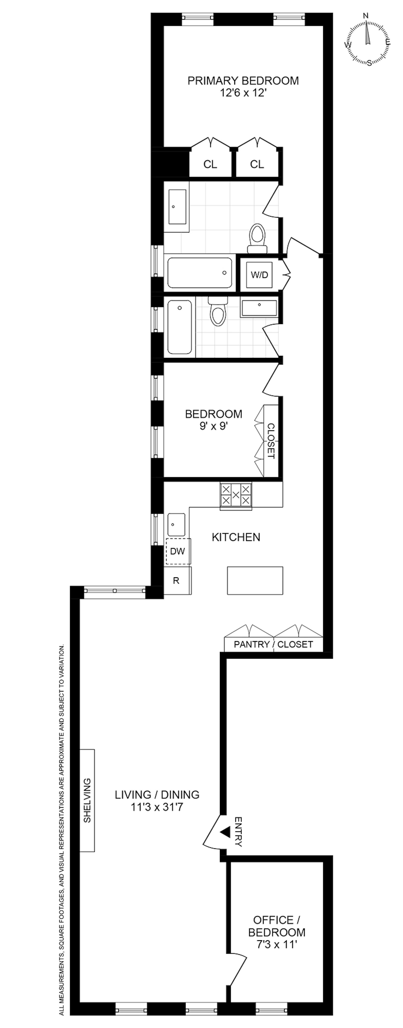 Floorplan for 917 Saint Marks Avenue, 2