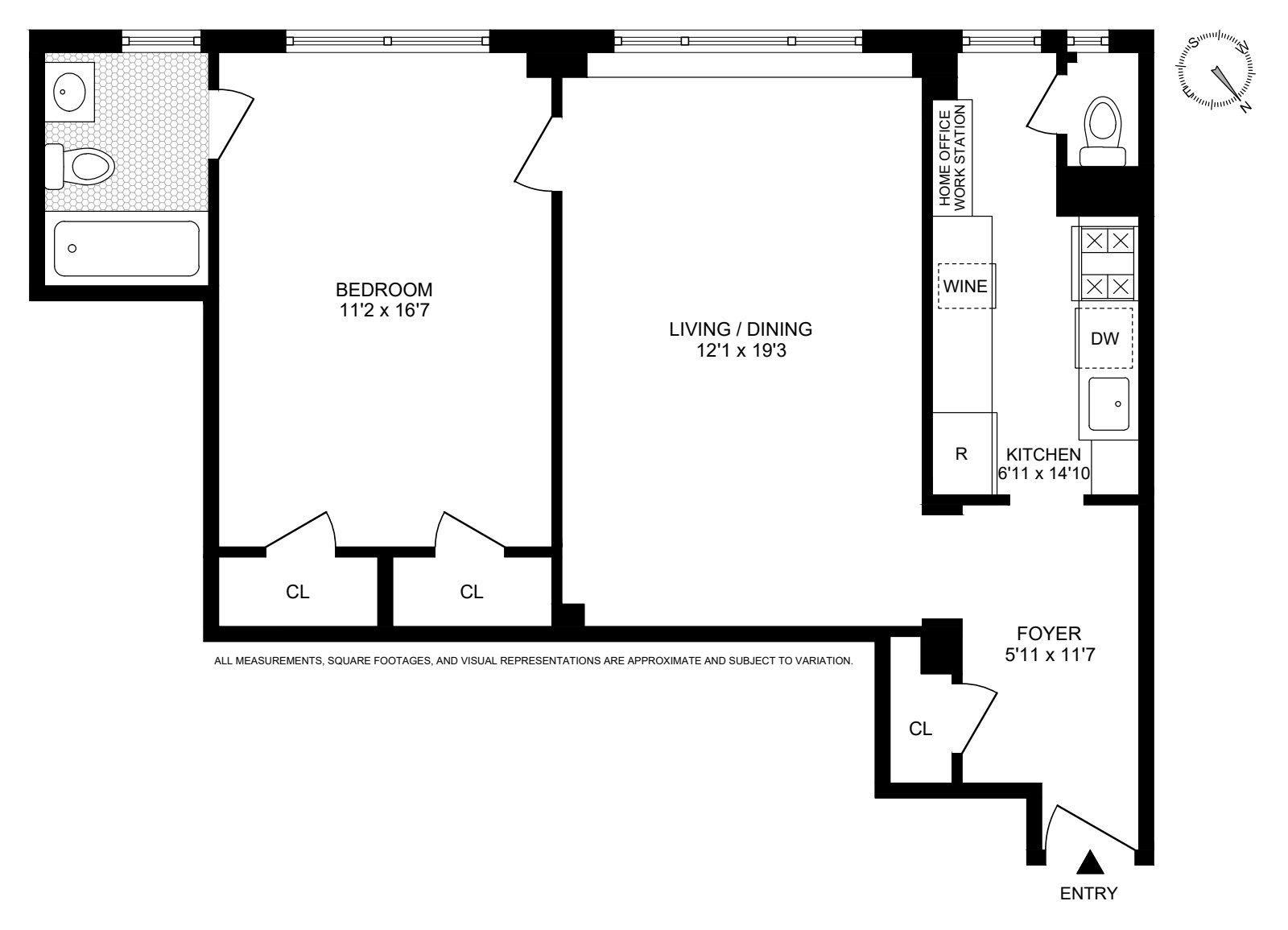 Floorplan for 60 Gramercy Park, 14G