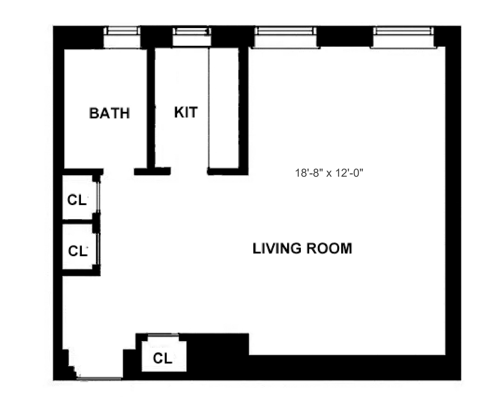 Floorplan for 209 West 104th Street, 6F