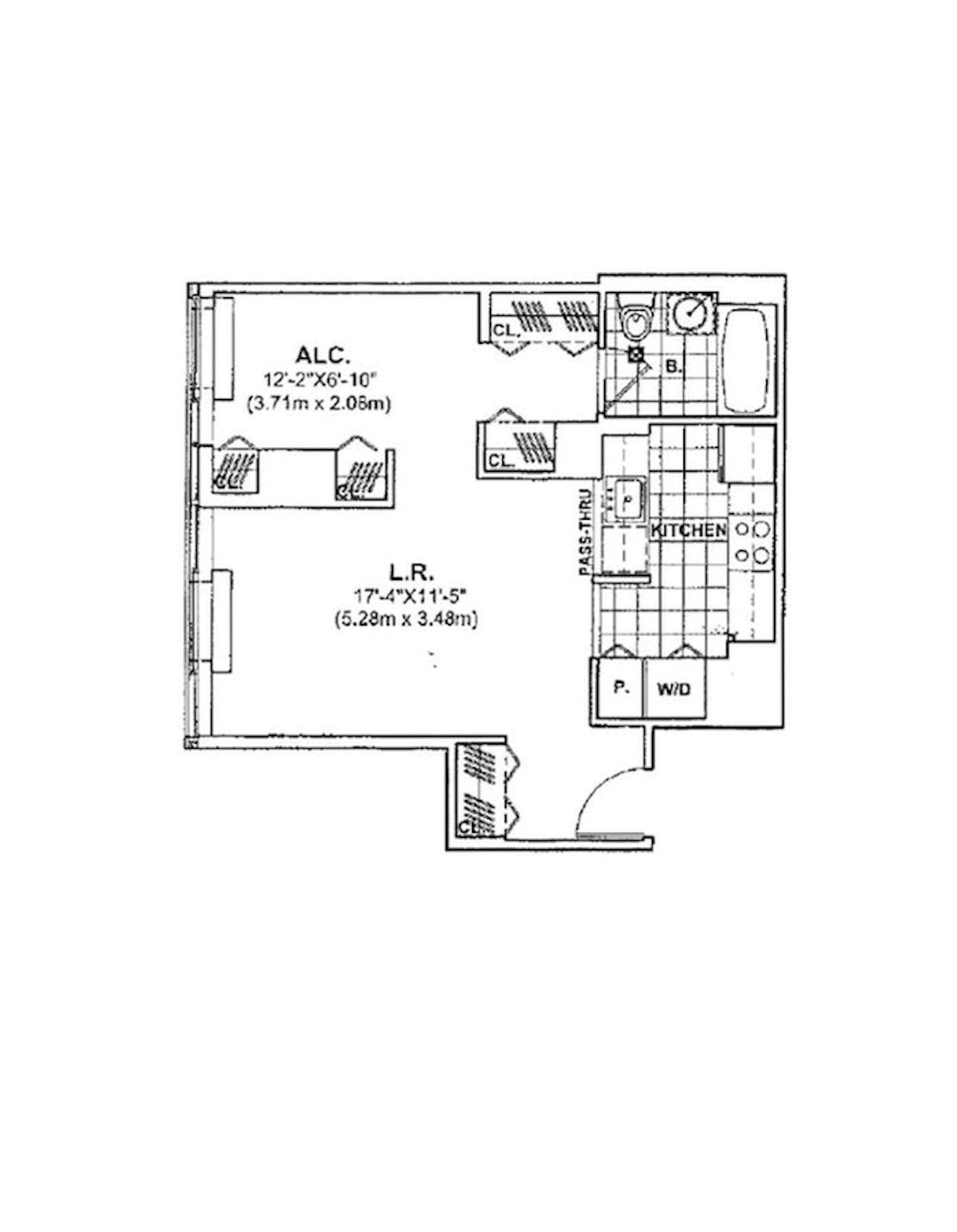 Floorplan for 215 East 96th Street, 29J