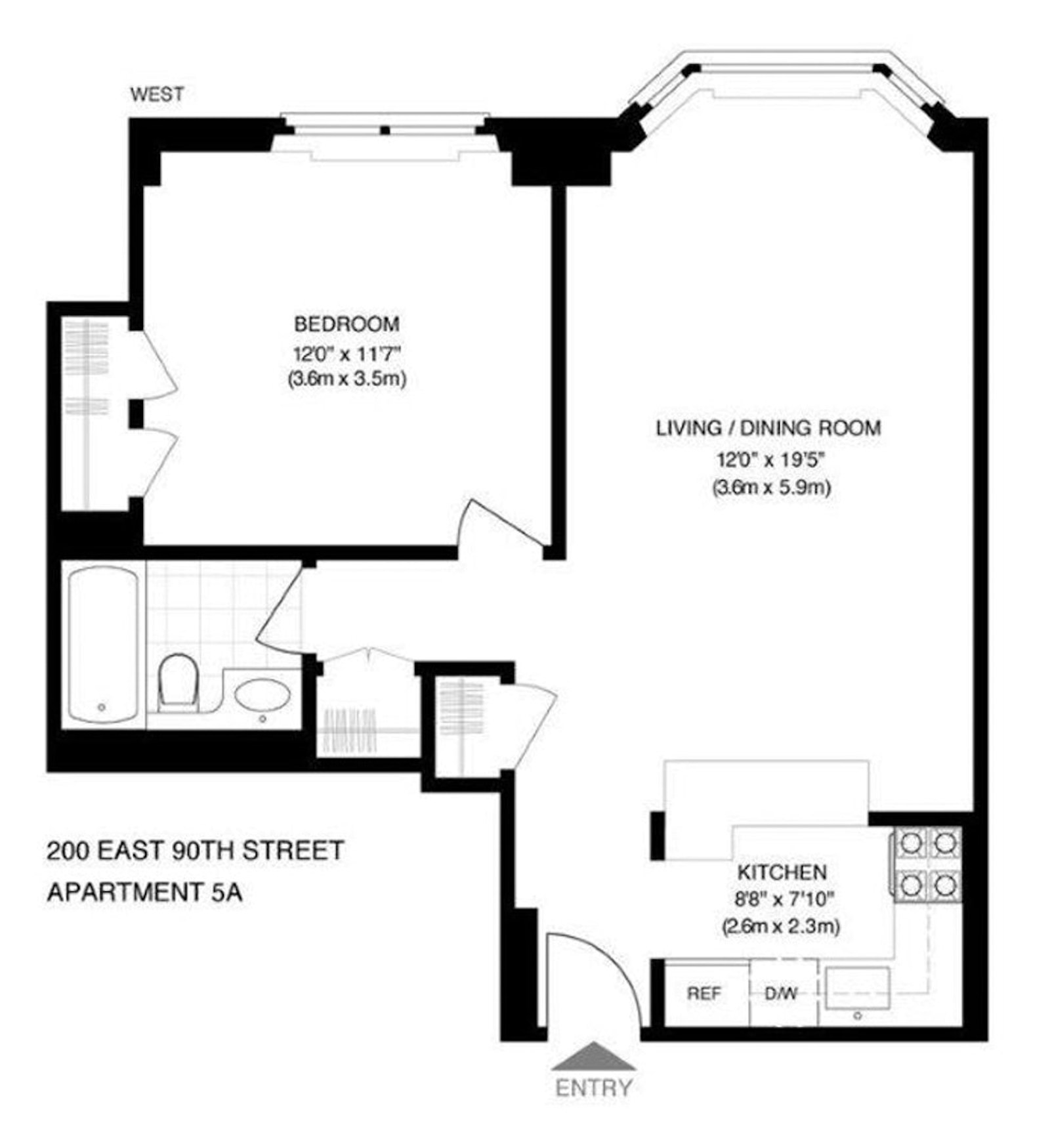 Floorplan for 200 East 90th Street, 5A