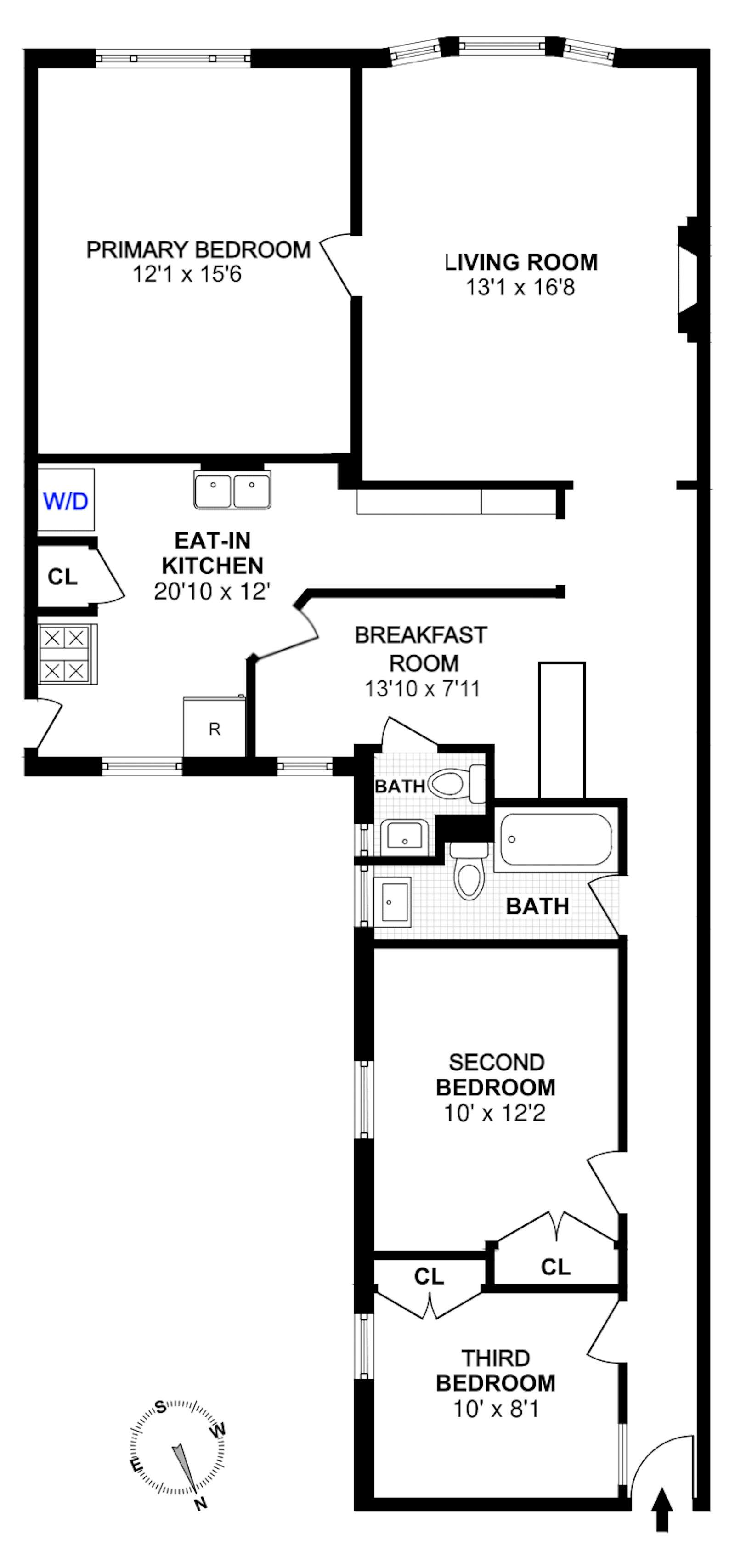 Floorplan for 611 West 156th Street, 53