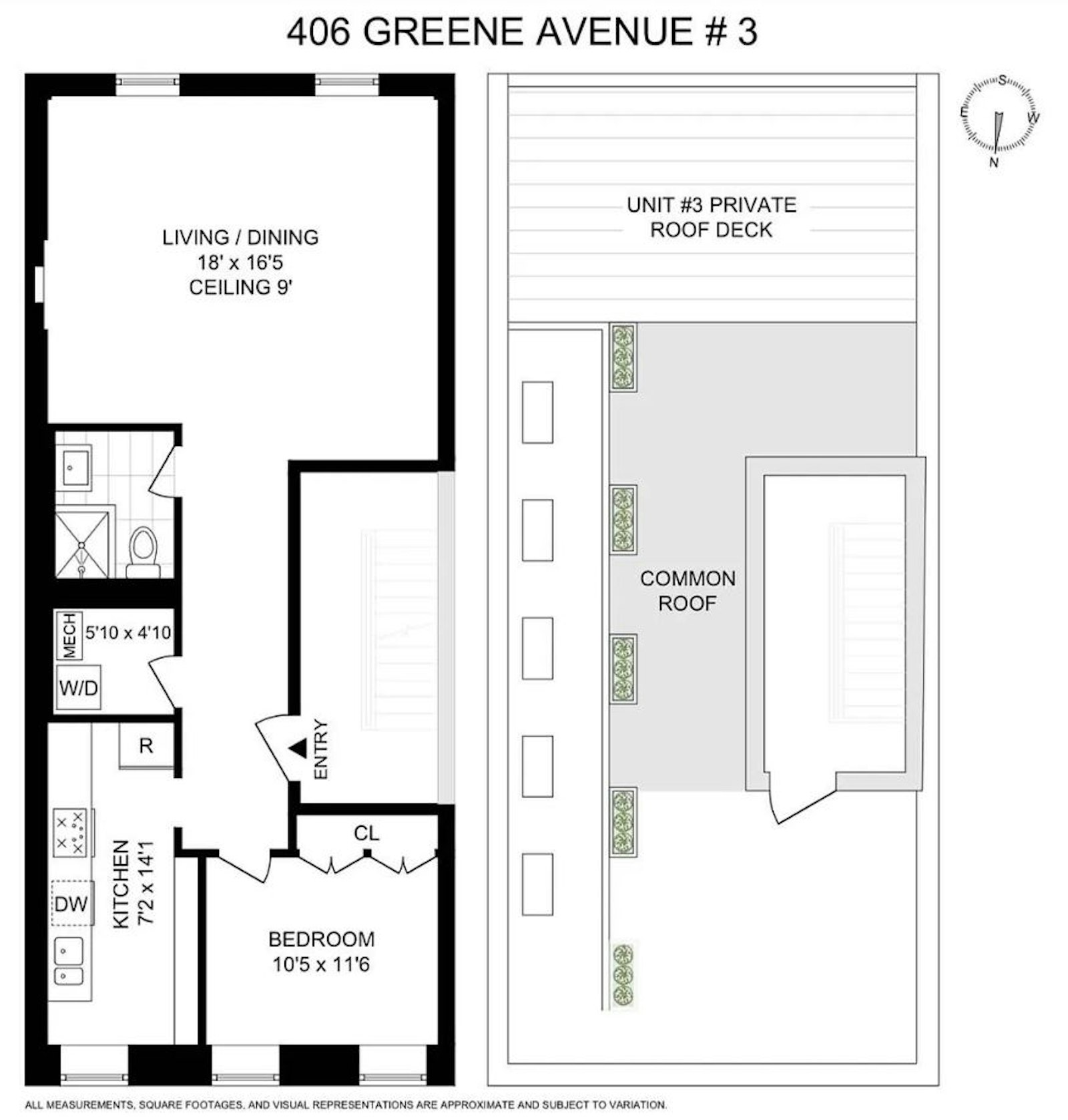 Floorplan for 406 Greene Avenue, 3