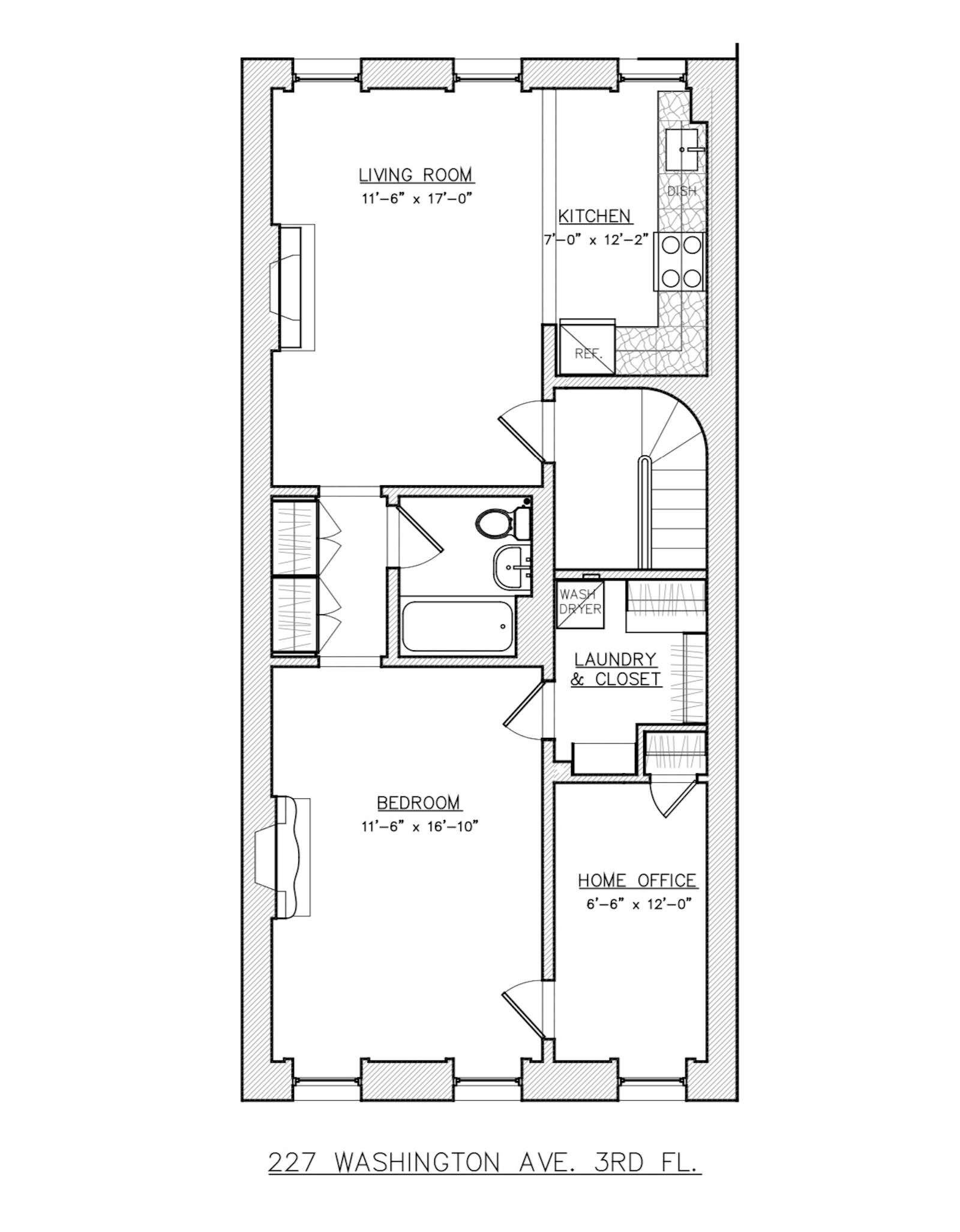 Floorplan for 227 Washington Ave, 3