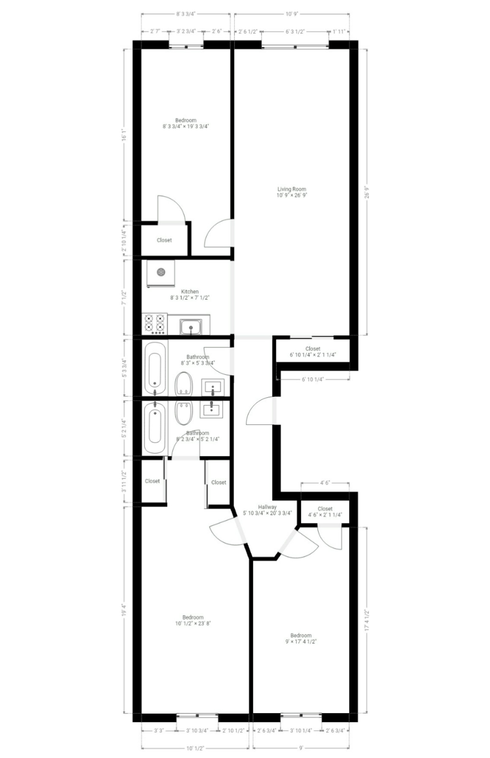 Floorplan for 169A Monroe Street, 2