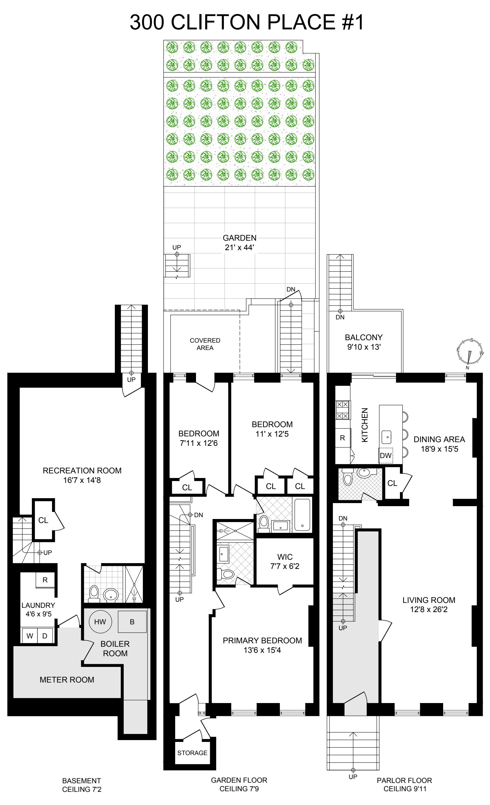 Floorplan for 300 Clifton Place