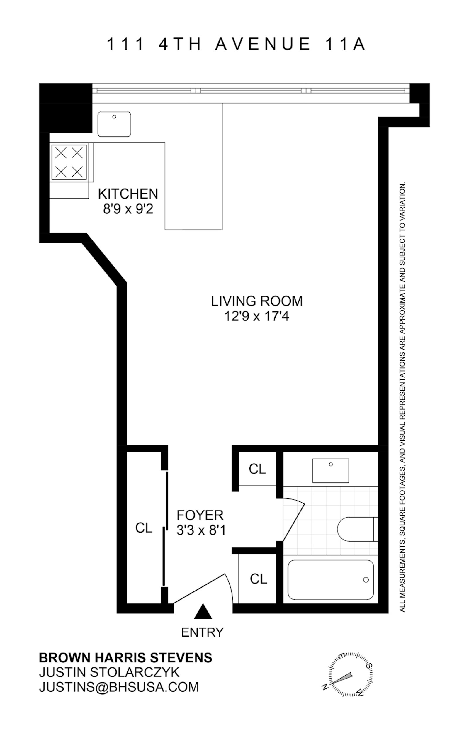 Floorplan for 111 Fourth Avenue, 12A