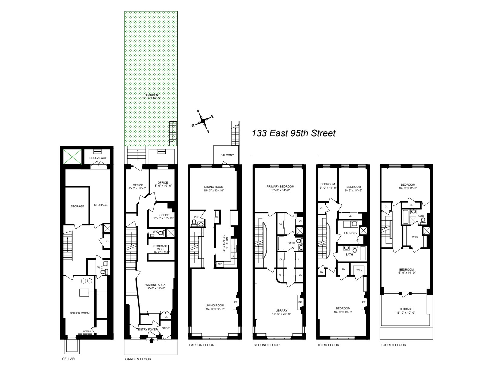 Floorplan for 133 East 95th Street