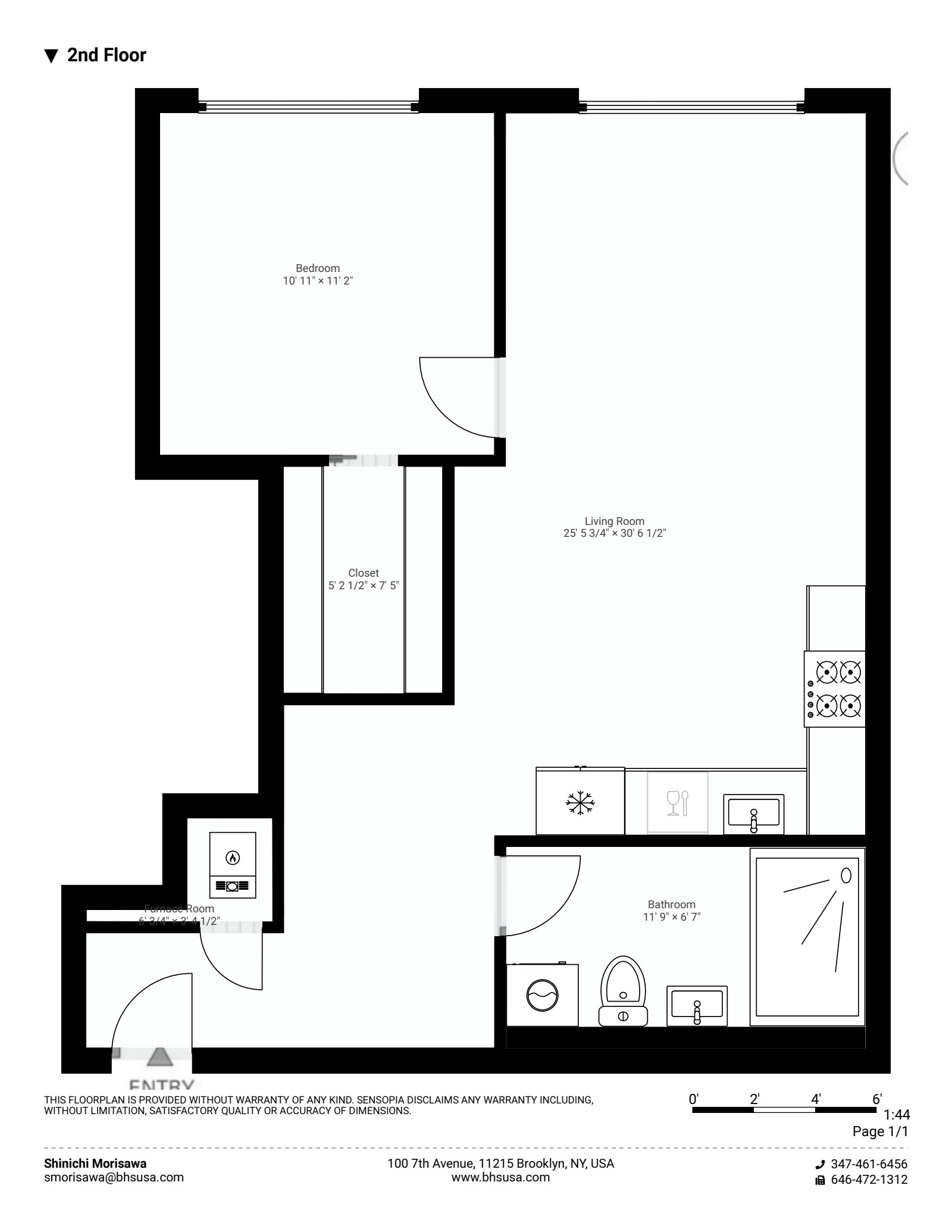 Floorplan for 96 Clay Street, 2B