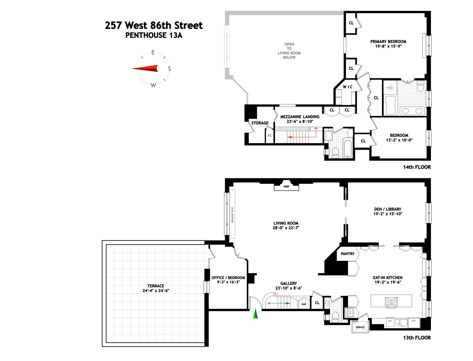 Floorplan for 257 West 86th Street, PHA