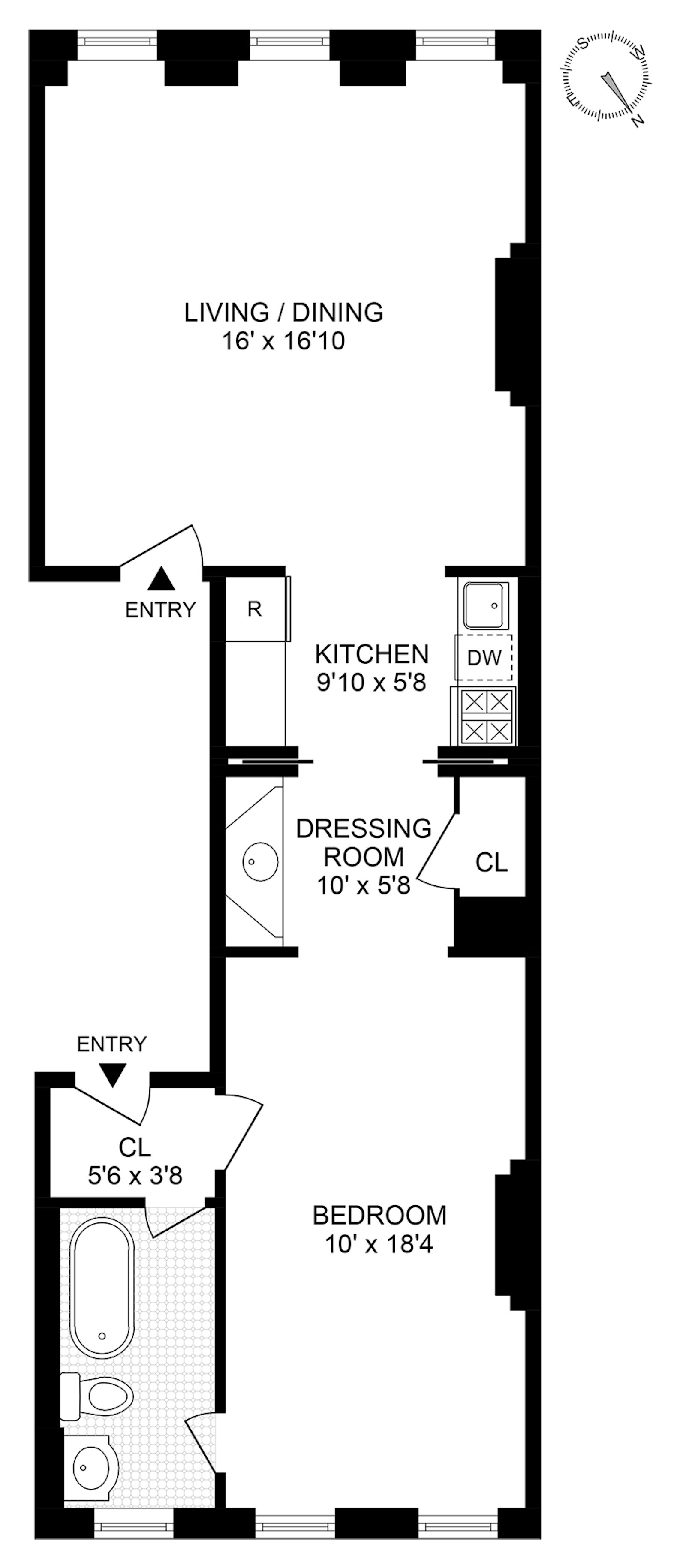 Floorplan for 205 West 136th Street, 2