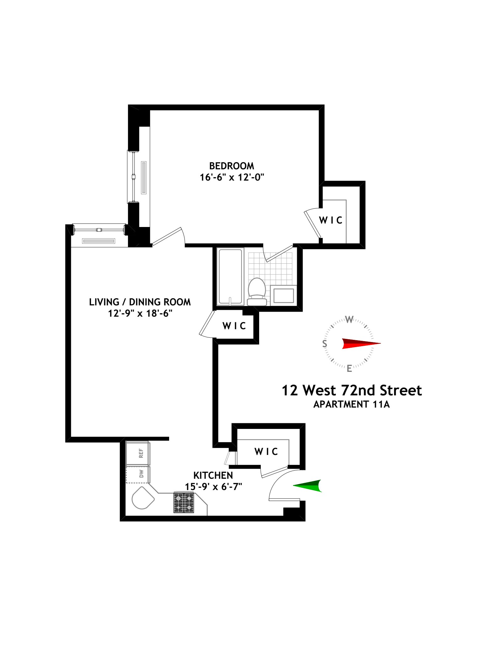 Floorplan for 12 West 72nd Street, 11A