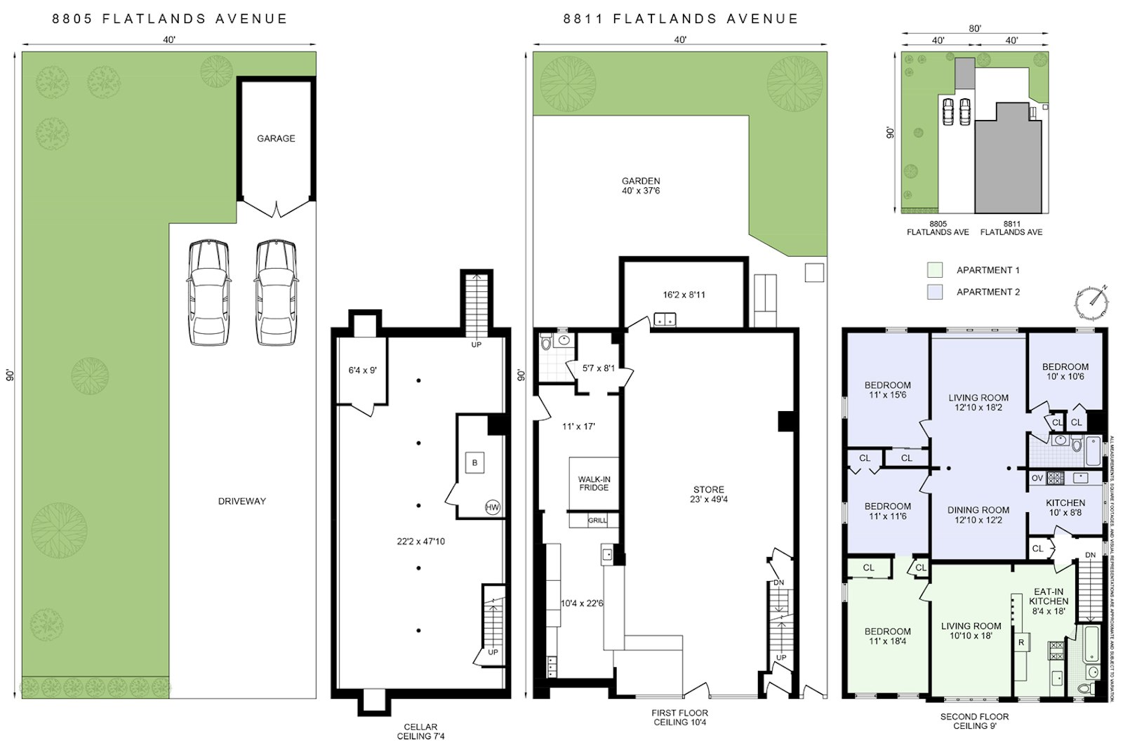 Floorplan for 8805 -8811 Flatlands Aven