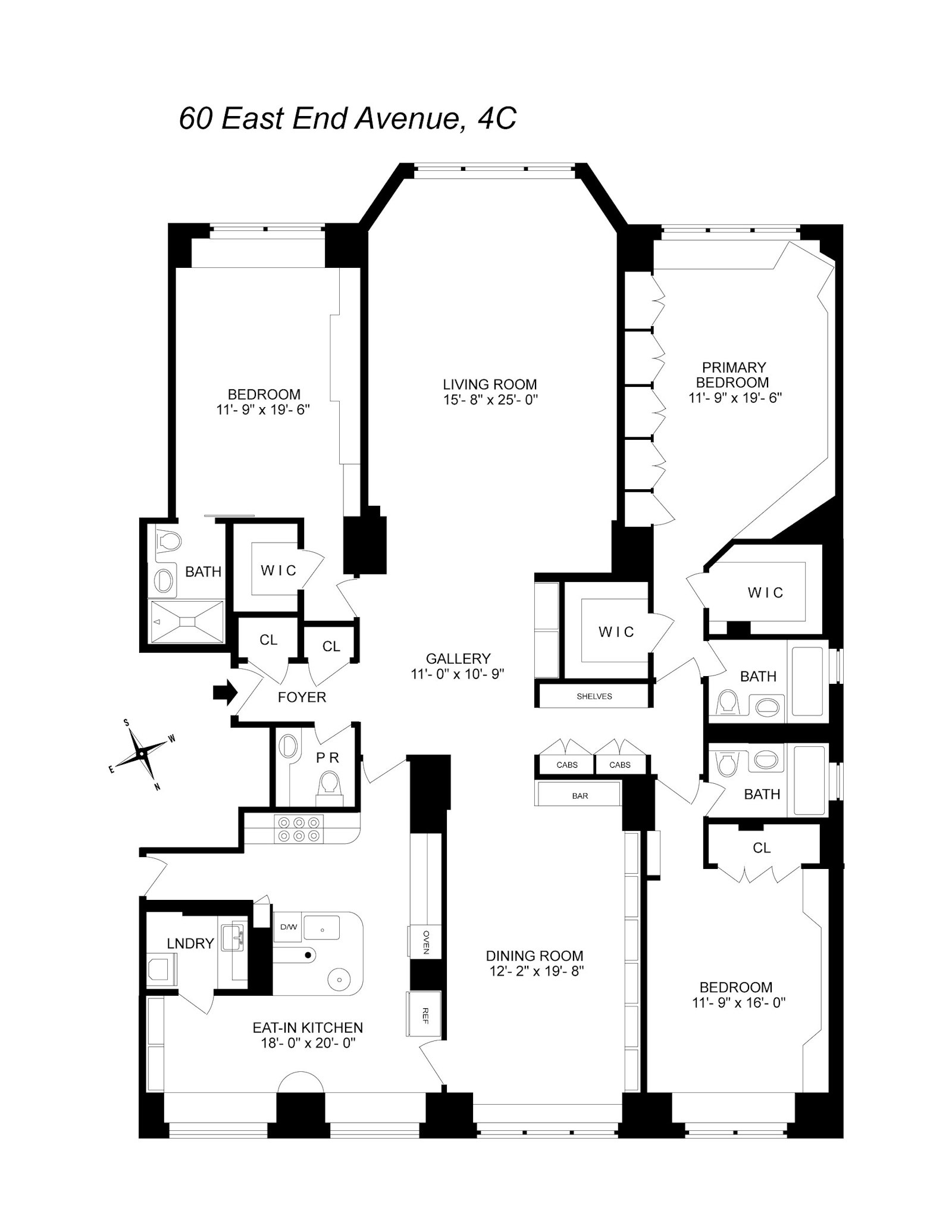 Floorplan for 60 East End Avenue, 4C