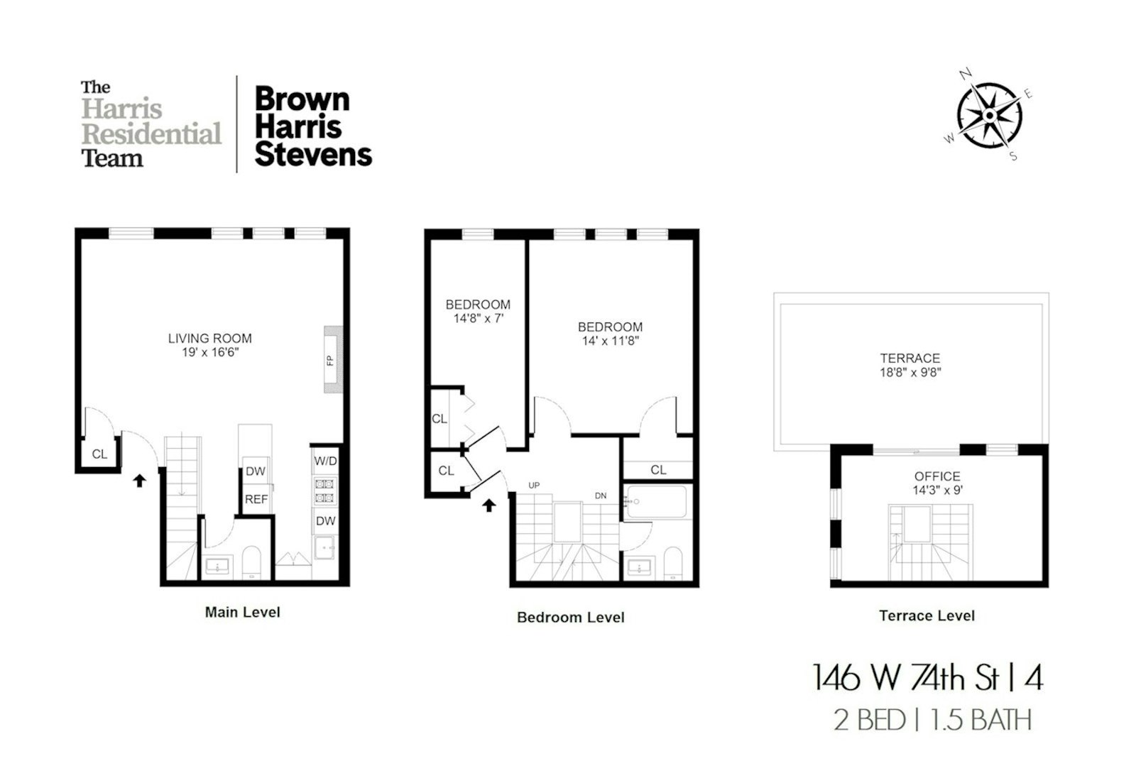 Floorplan for 146 West 74th Street, 4