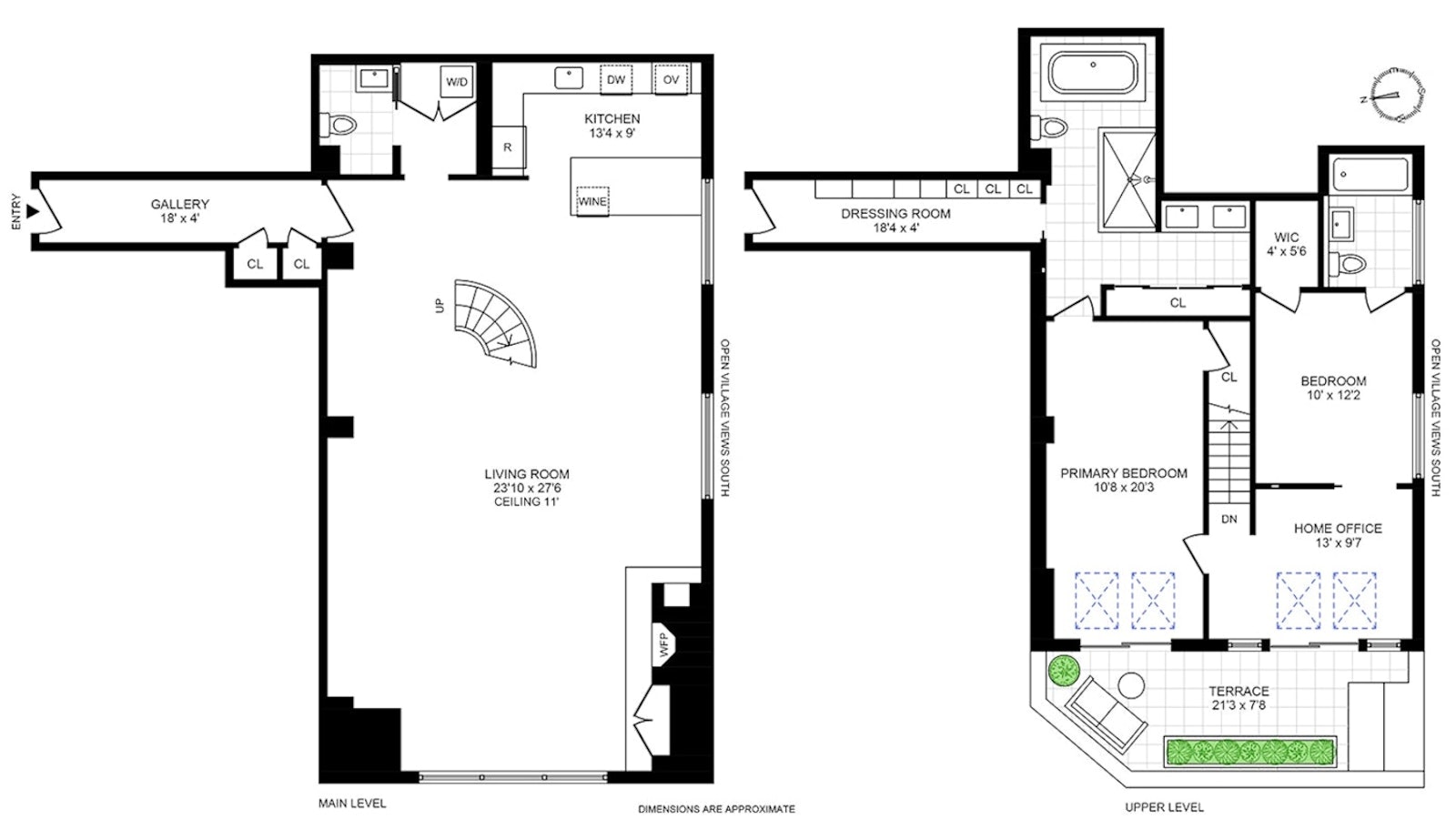 Floorplan for 708 Greenwich Street, 4/5F