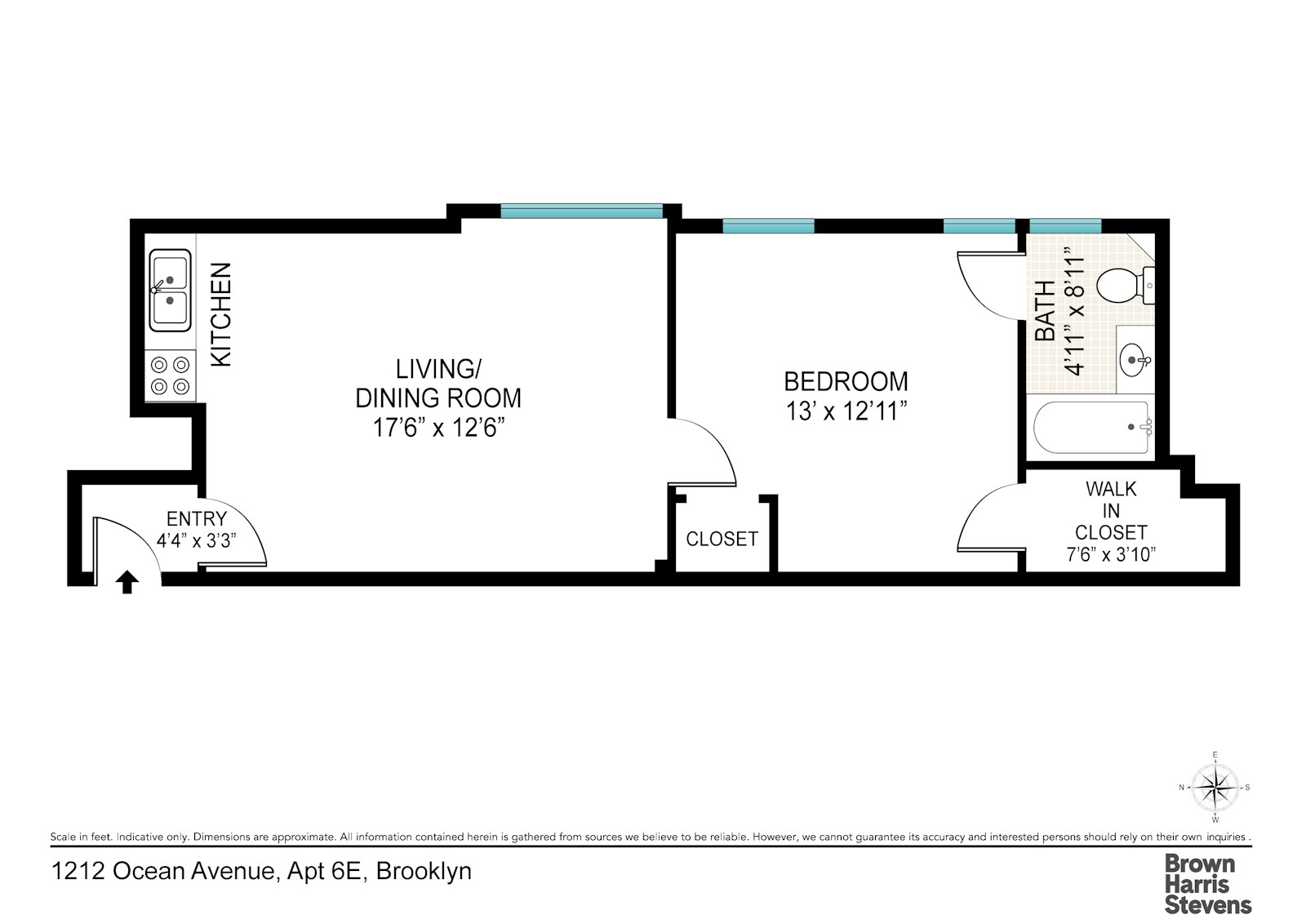 Floorplan for 1212 Ocean Avenue, 6E