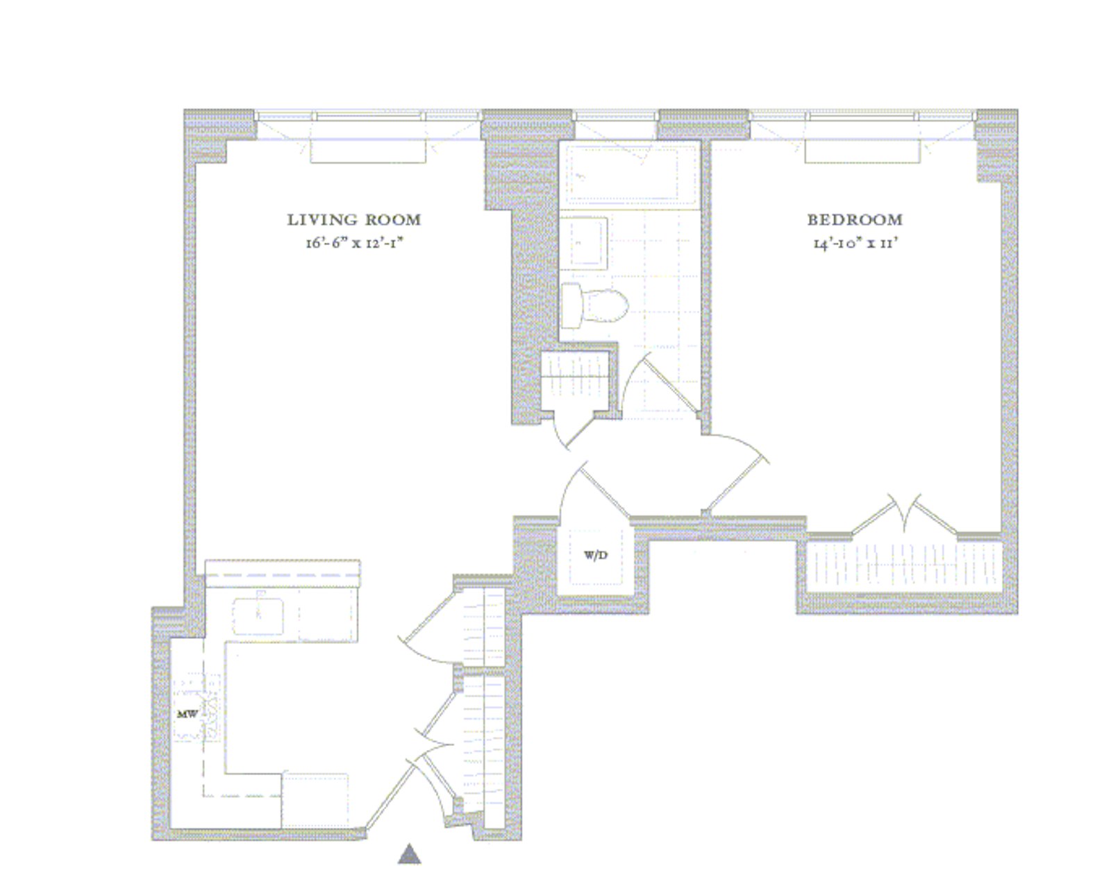 Floorplan for 635 West 42nd Street, 10C