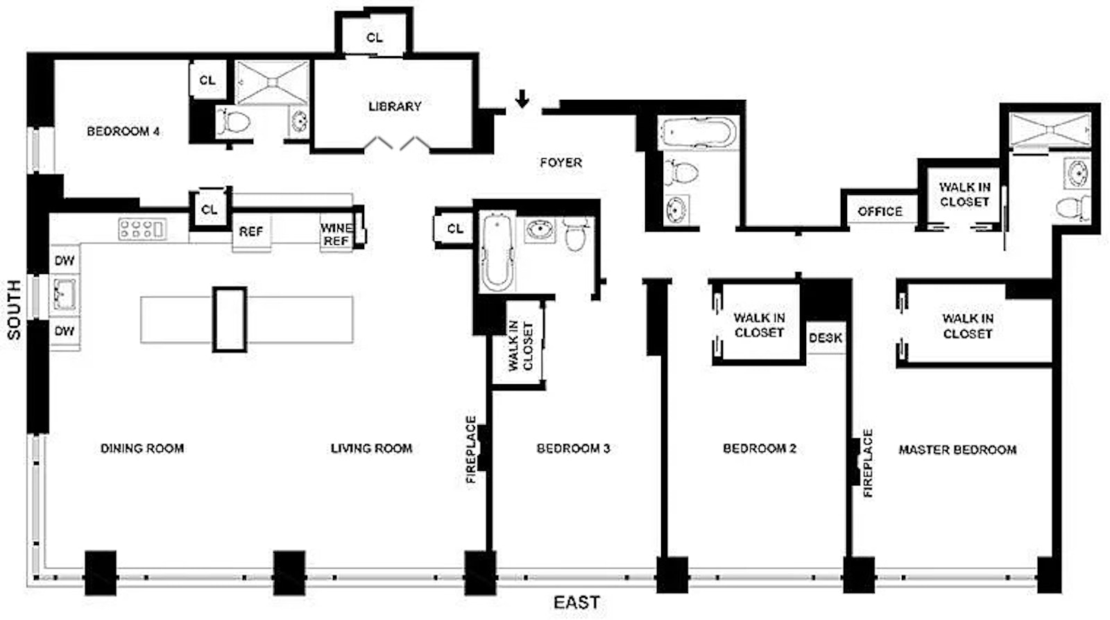 Floorplan for 190 East 72nd Street, 4D