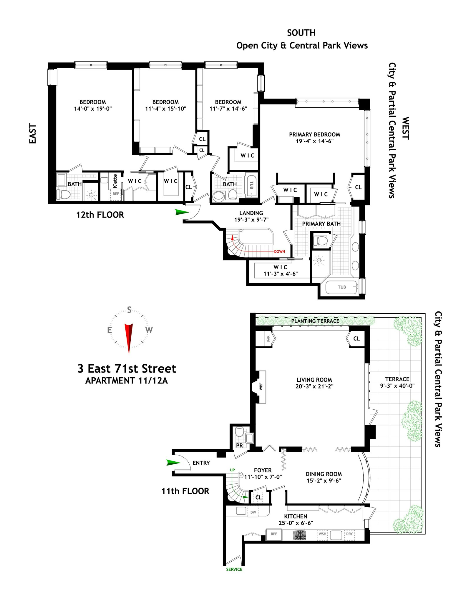 Floorplan for 3 East 71st Street