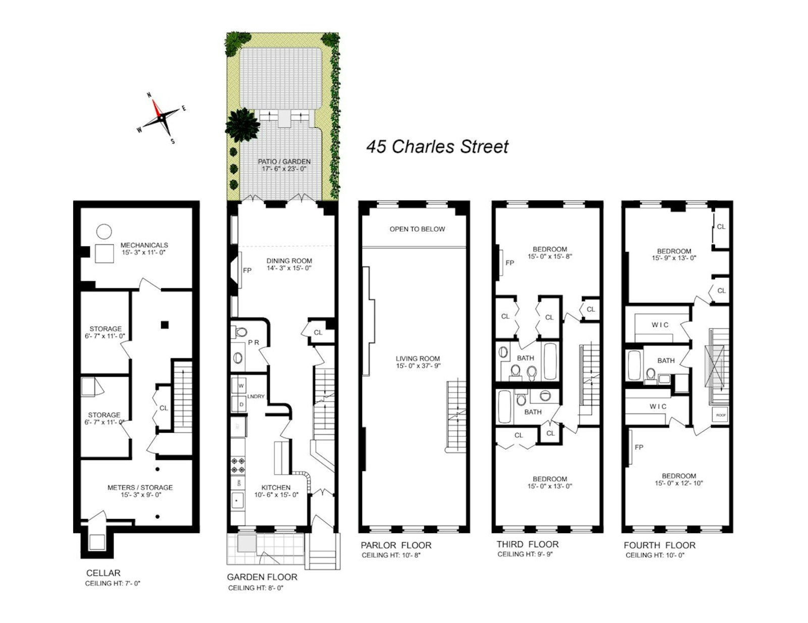 Floorplan for 45 Charles Street