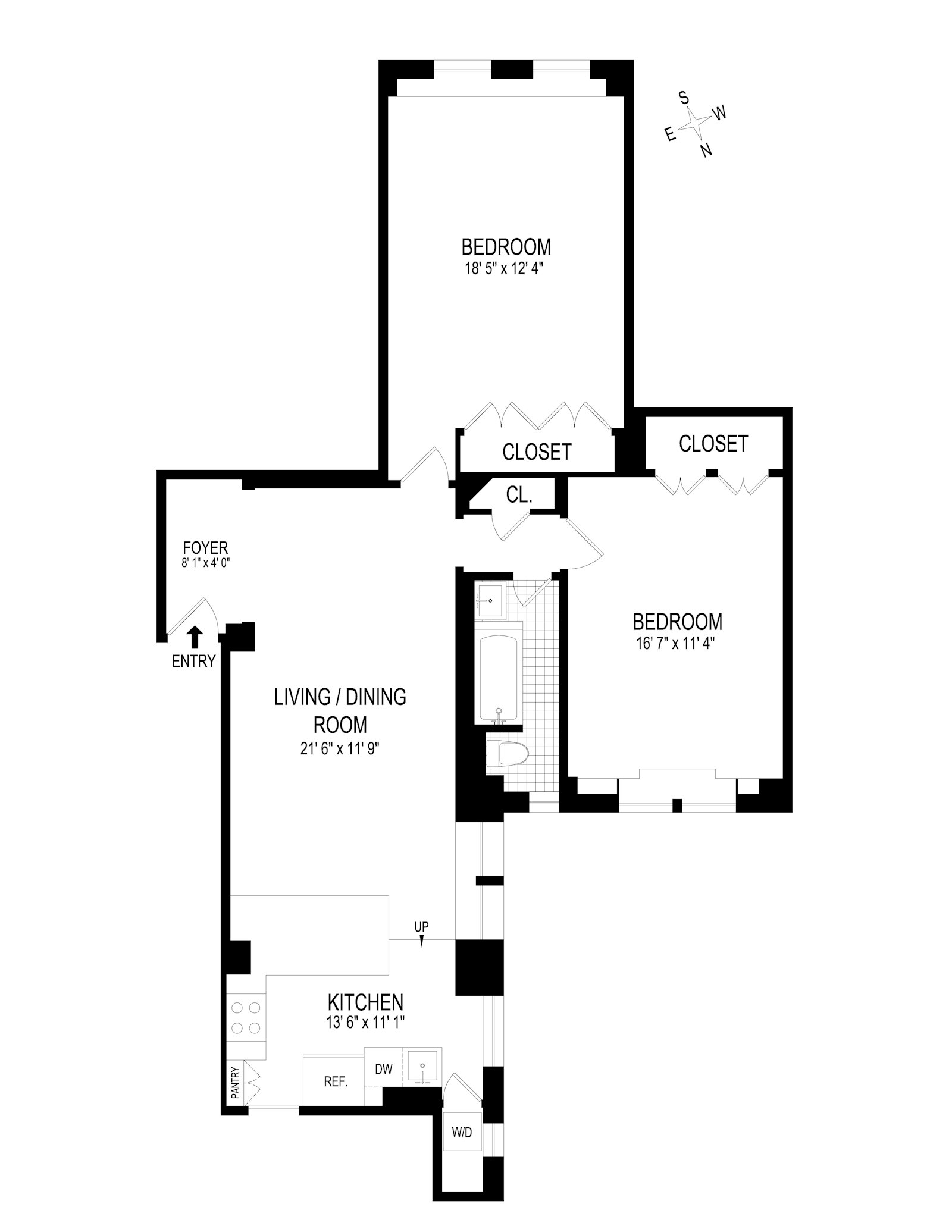 Floorplan for 33 Riverside Drive, 11G