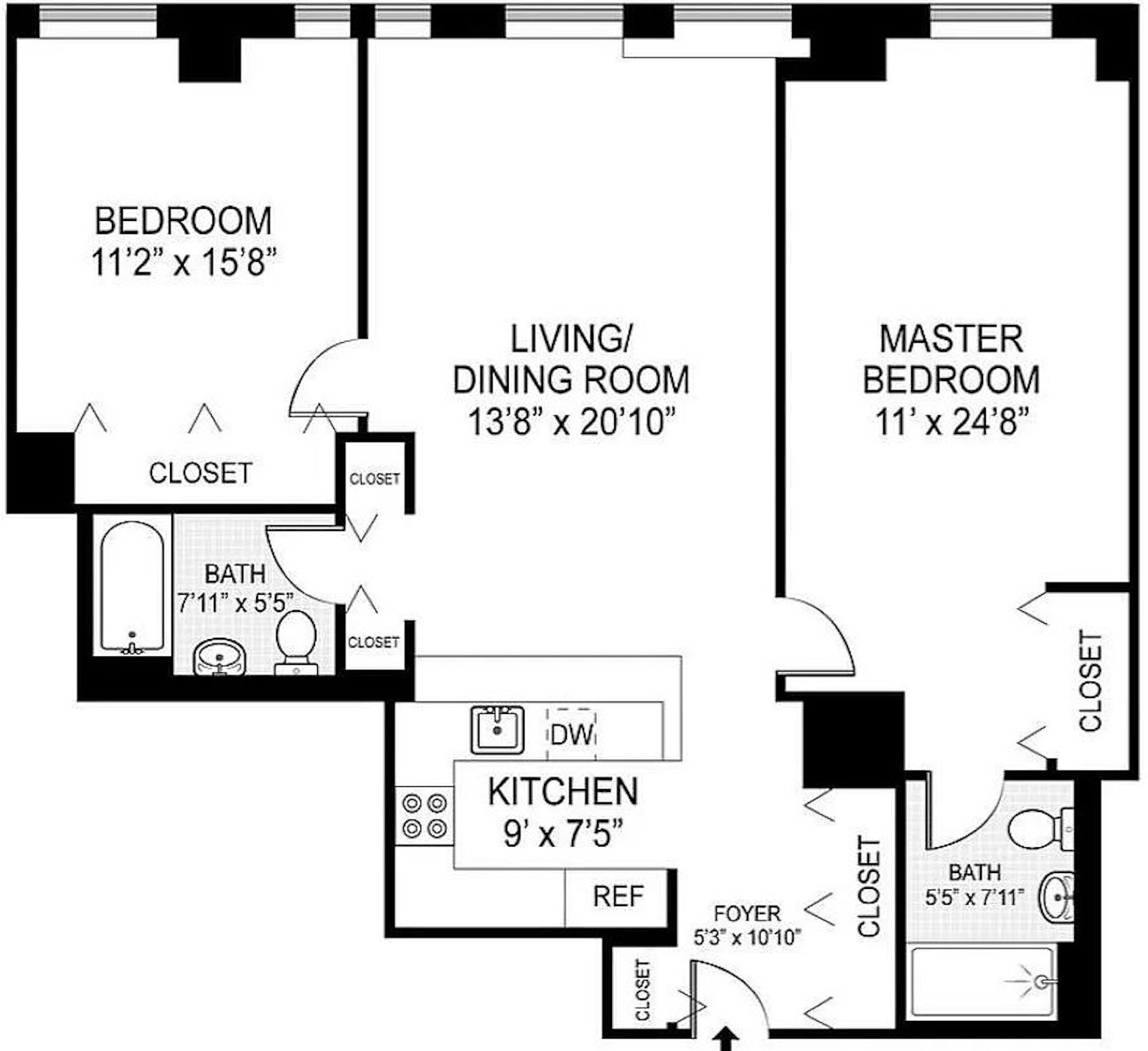 Floorplan for 80 John Street, 9B