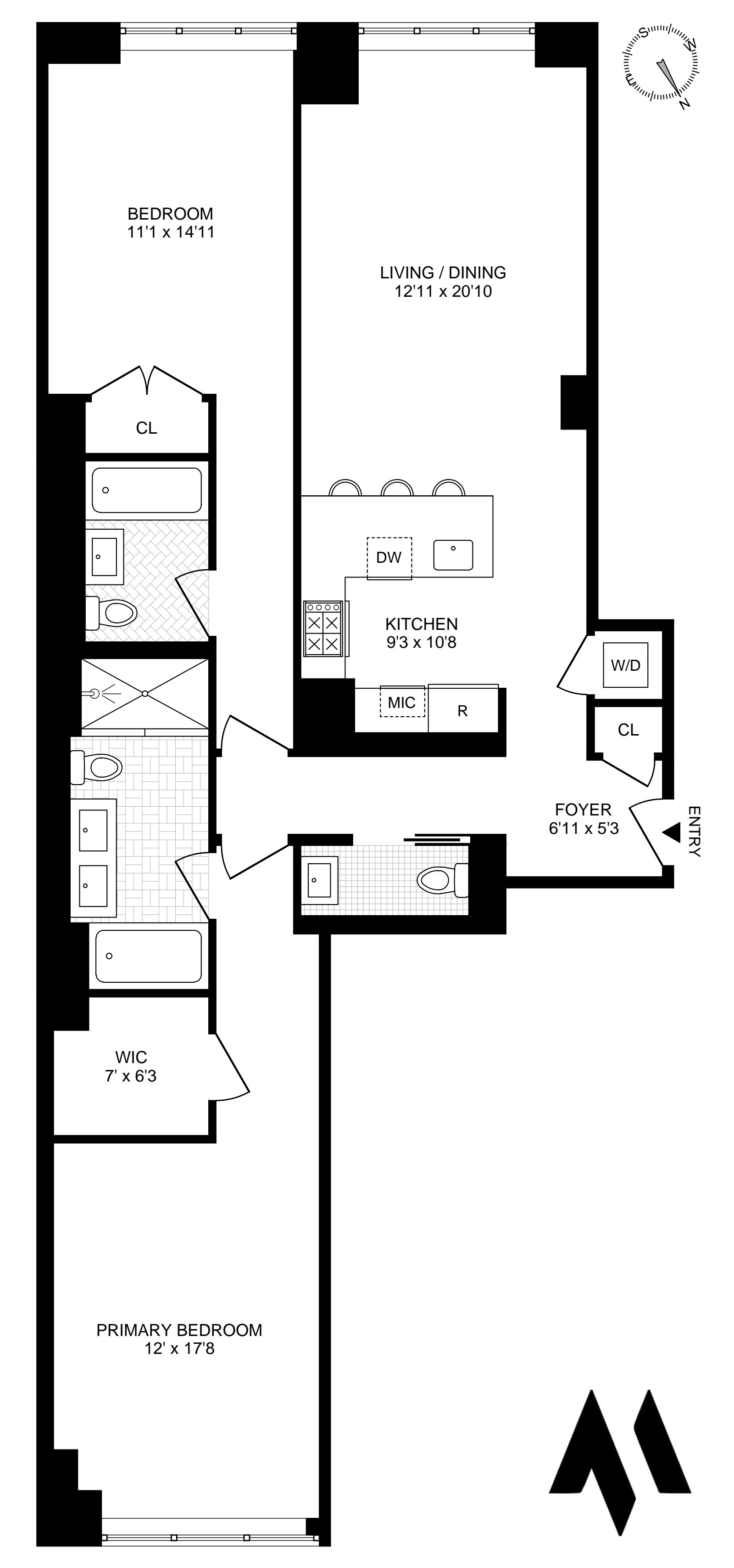 Floorplan for 261 West 25th Street, 4B