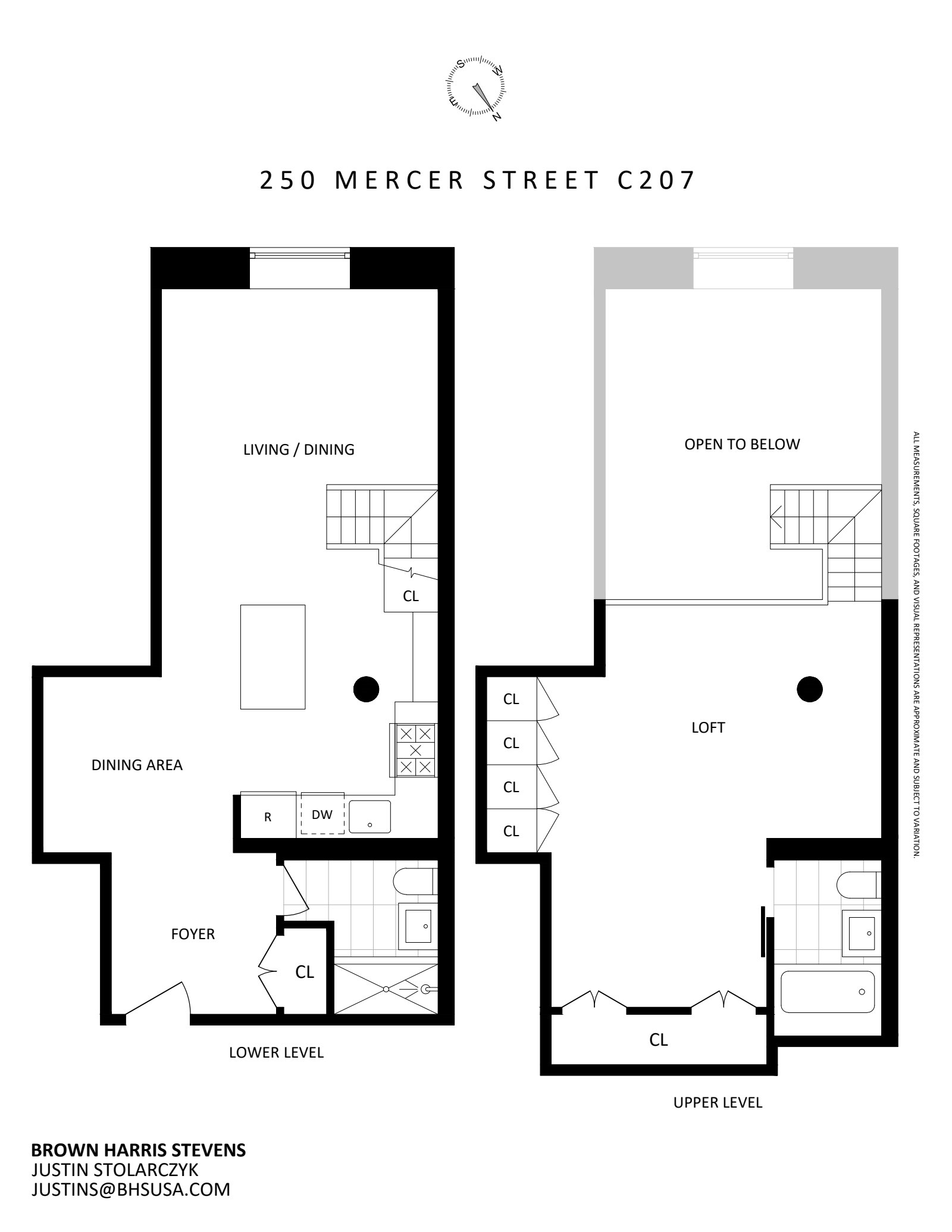 Floorplan for 250 Mercer Street, C207