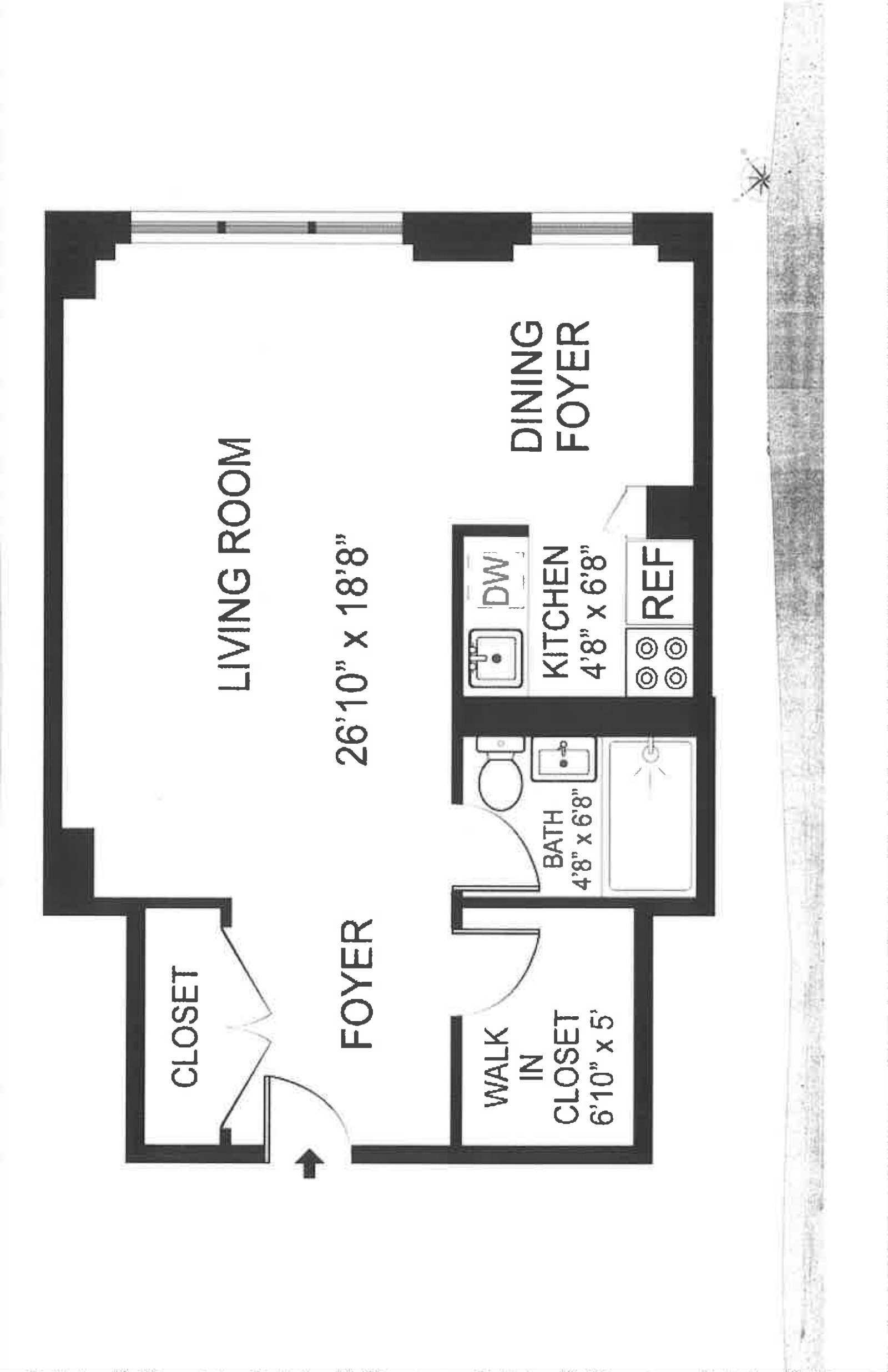 Floorplan for 63 East 9th Street, 8B