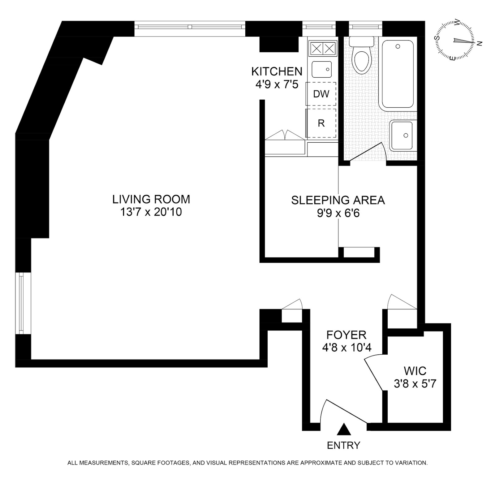 Floorplan for 2 Horatio Street, 7B