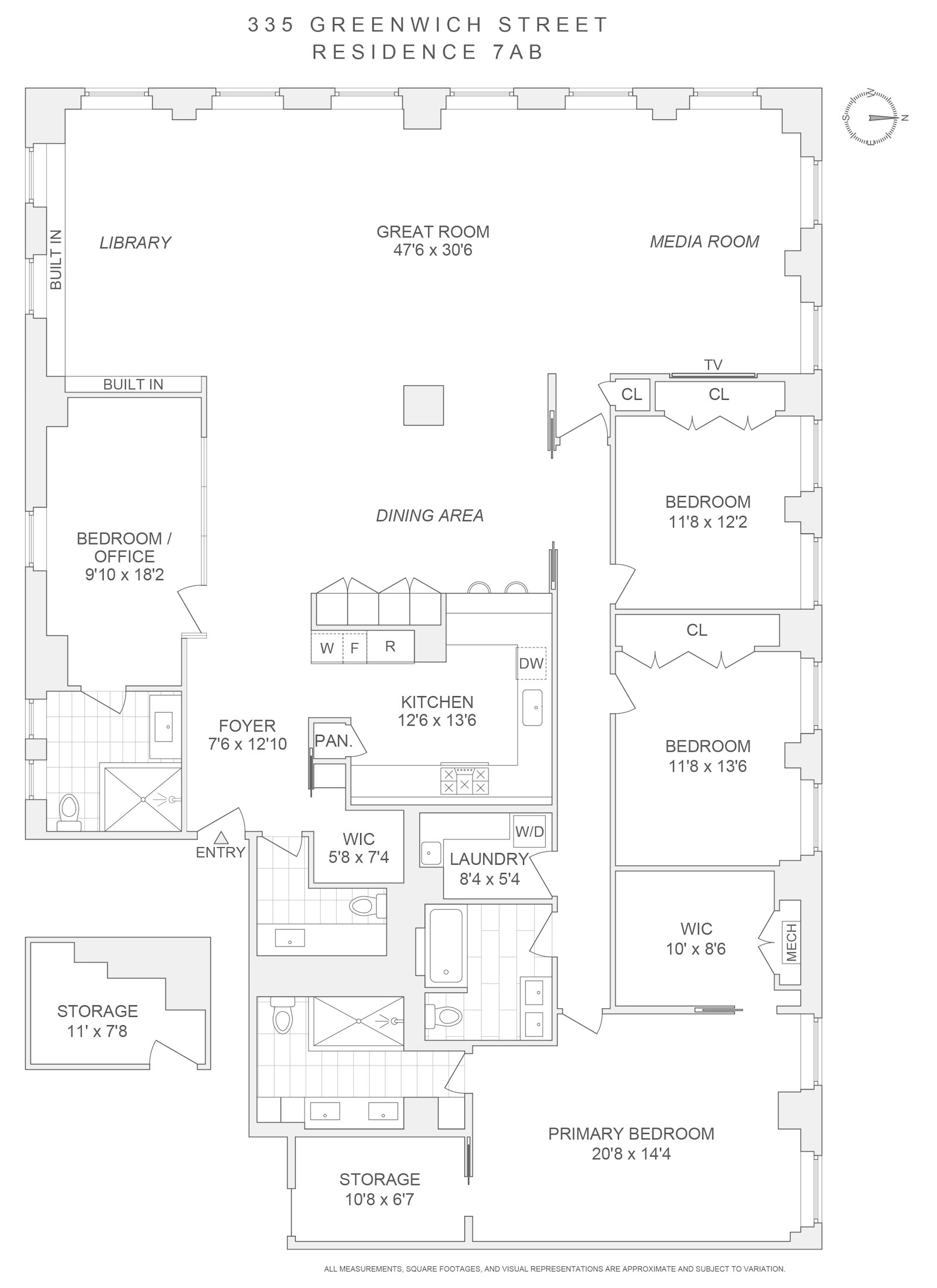 Floorplan for 335 Greenwich Street