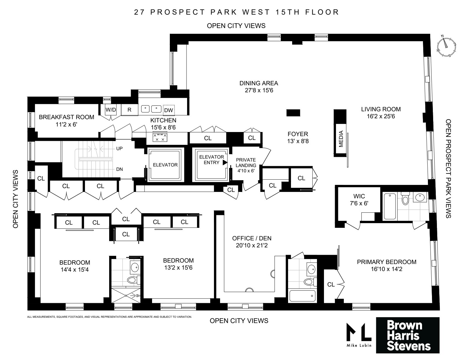 Floorplan for 27 Prospect Park West, 15AB