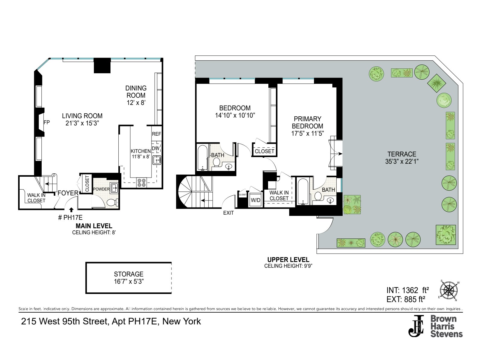 Floorplan for 215 West 95th Street, 17E