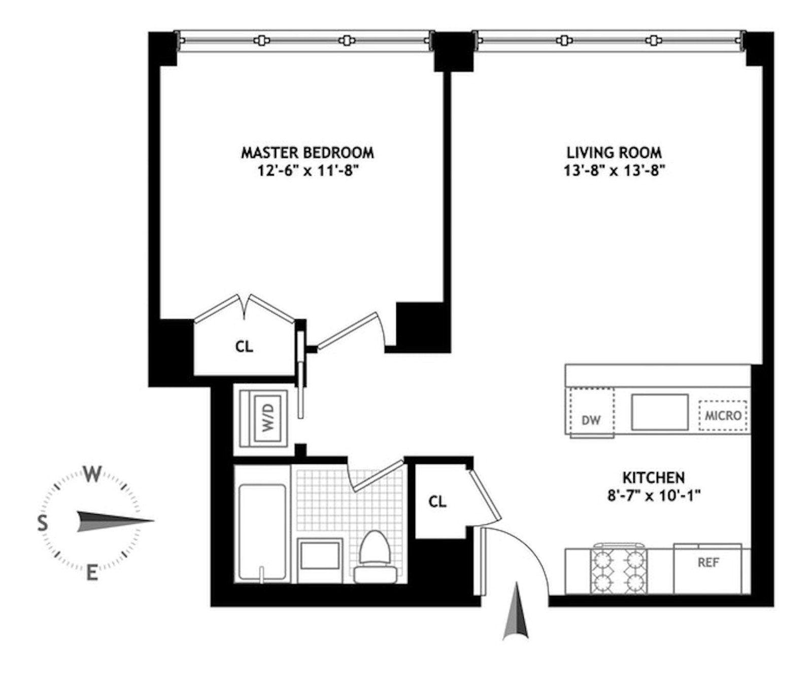 Floorplan for 250 Bowery, 5C