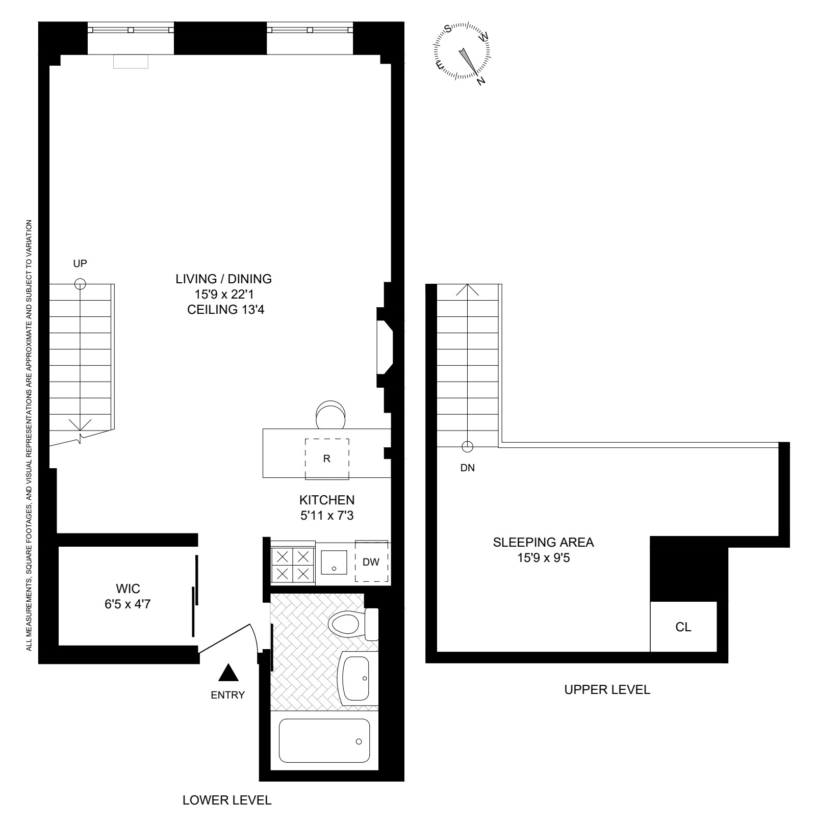 Floorplan for 21 West 9th Street, 2F