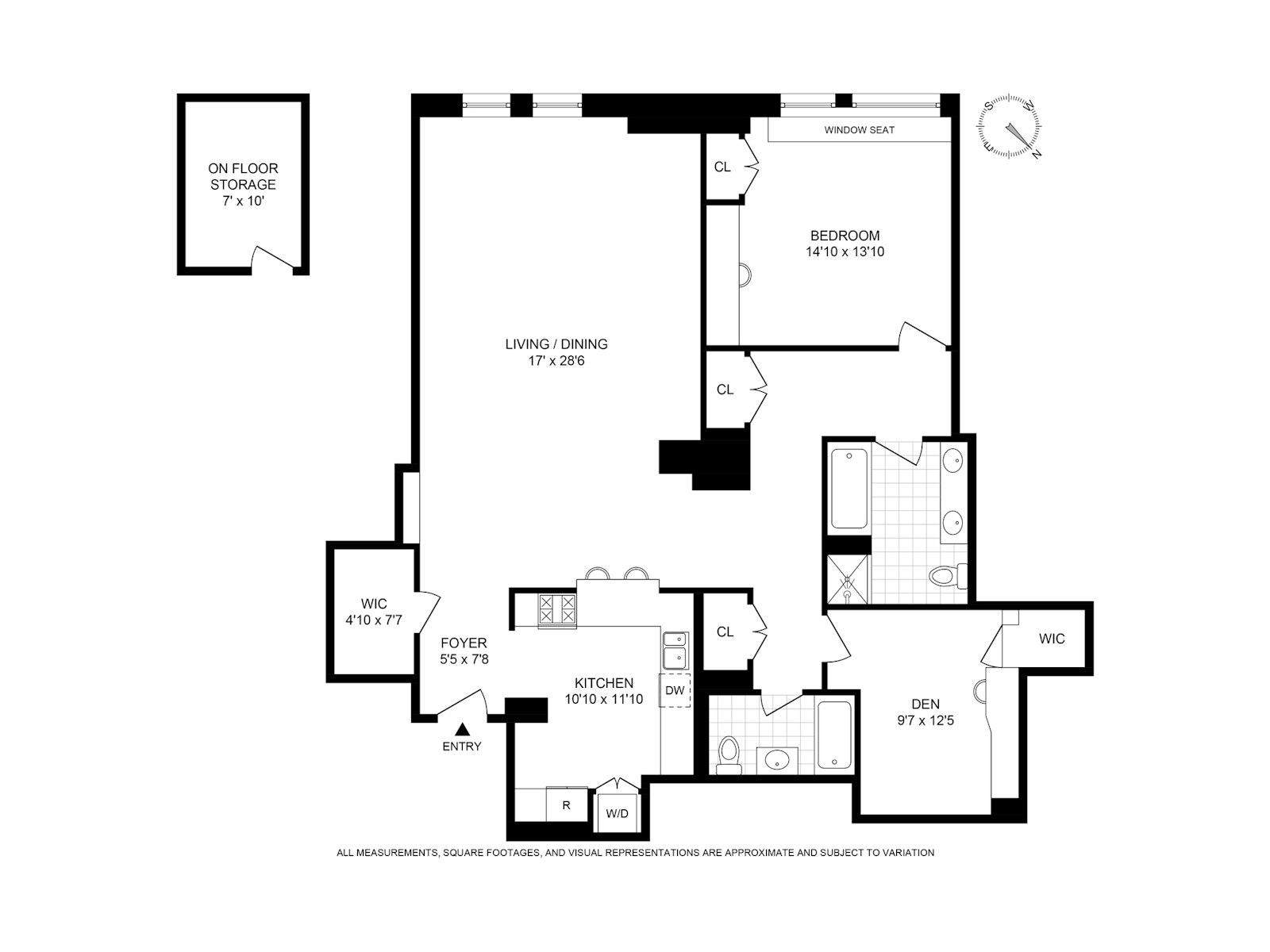 Floorplan for 252 Seventh Avenue, 7Q