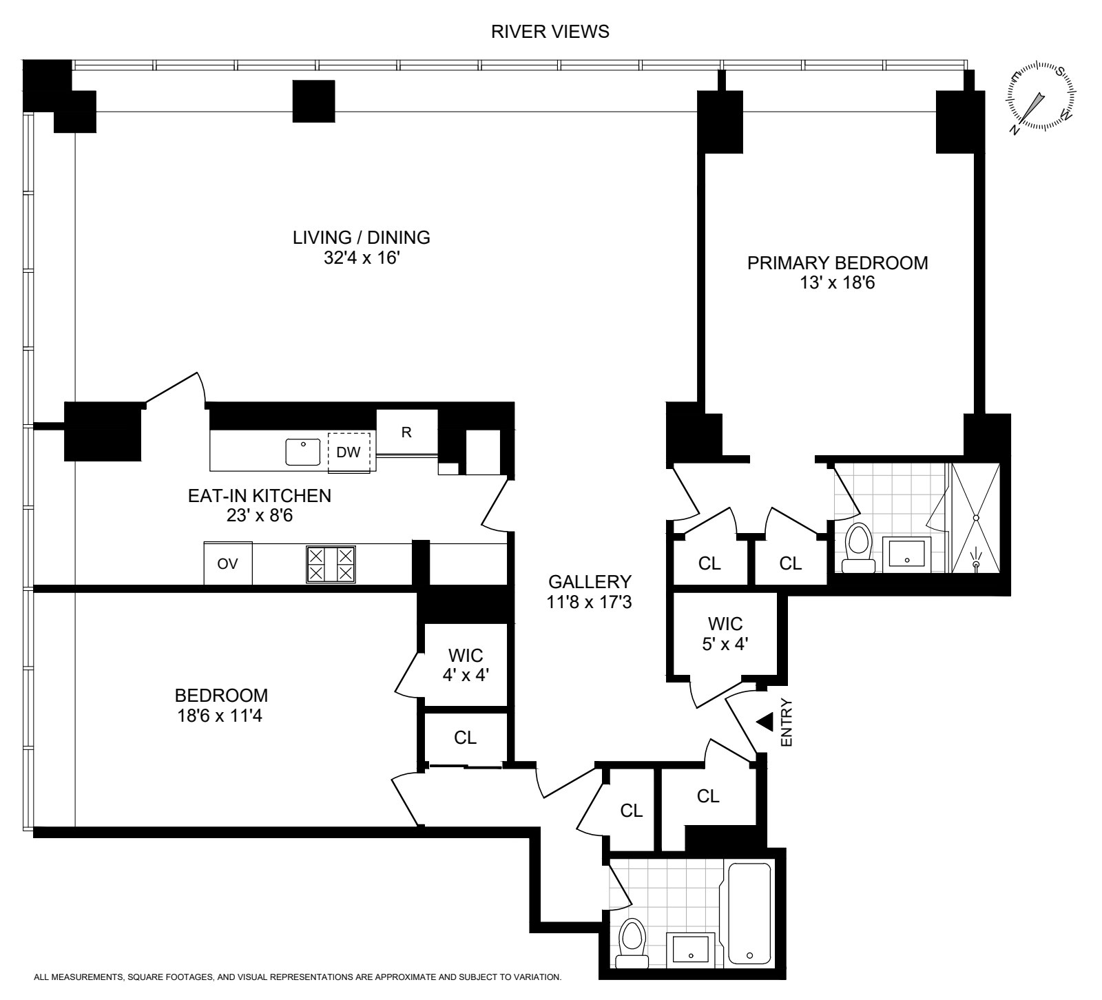 Floorplan for 860 United Nations Plaza, 13B