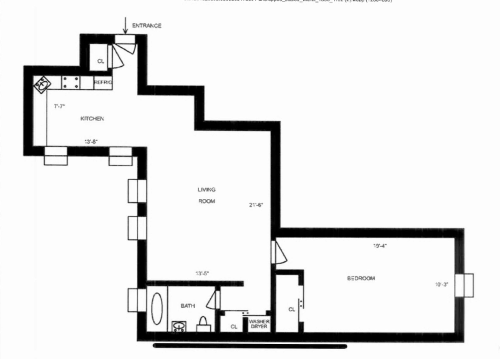 Floorplan for 430 Clinton Avenue, 6H