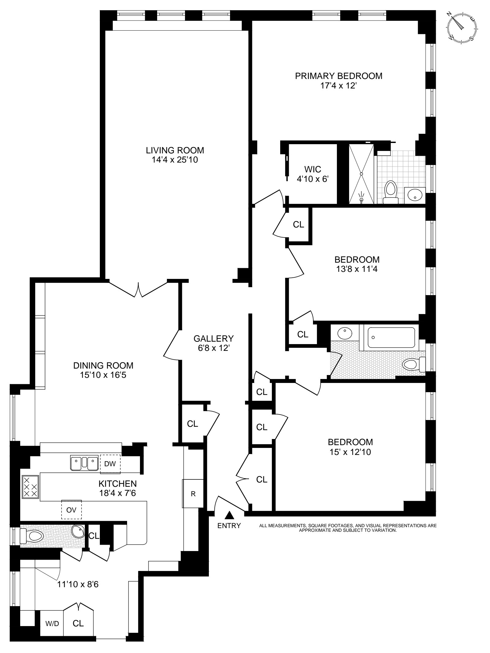 Floorplan for 875 West End Avenue, 14B