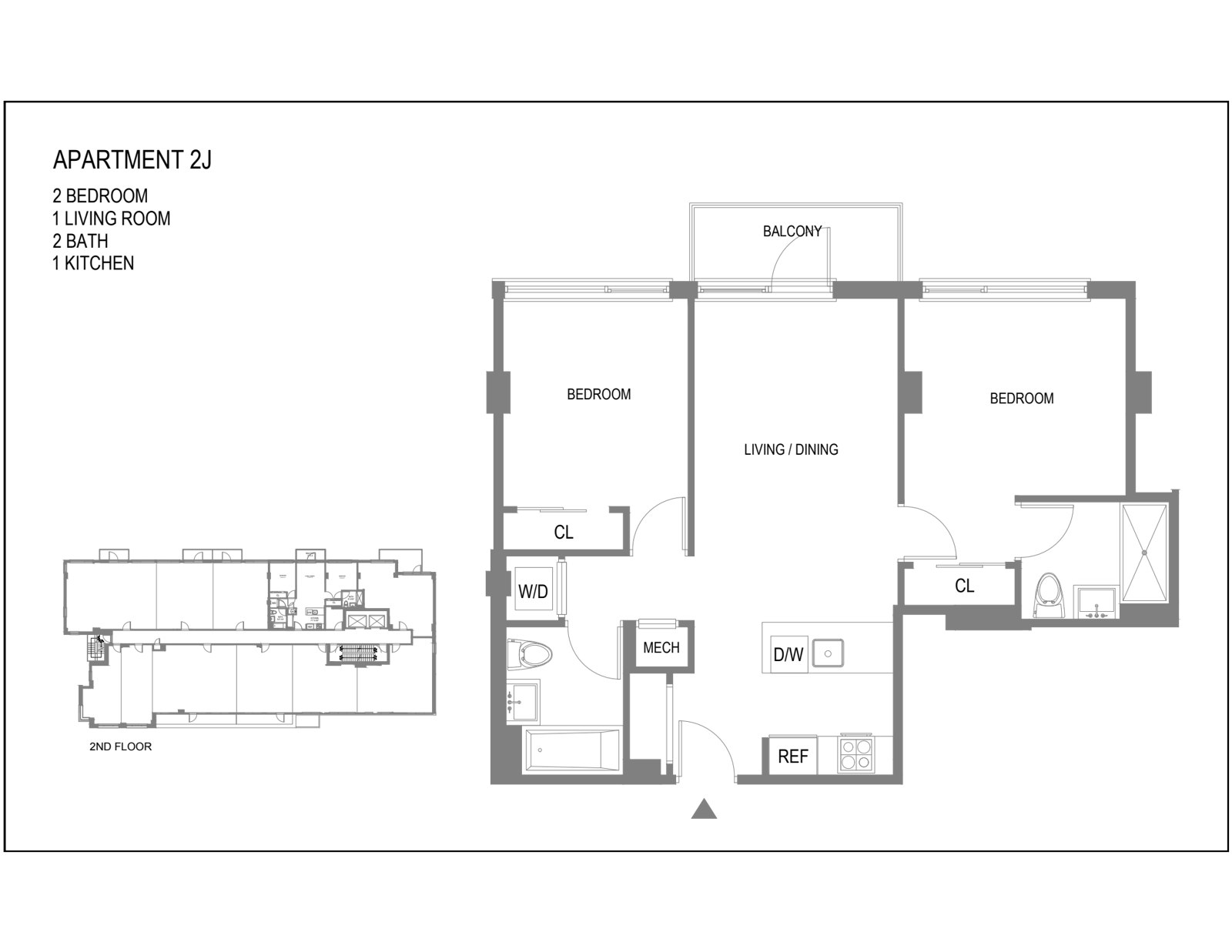 Floorplan for 595 Baltic Street, 2/J