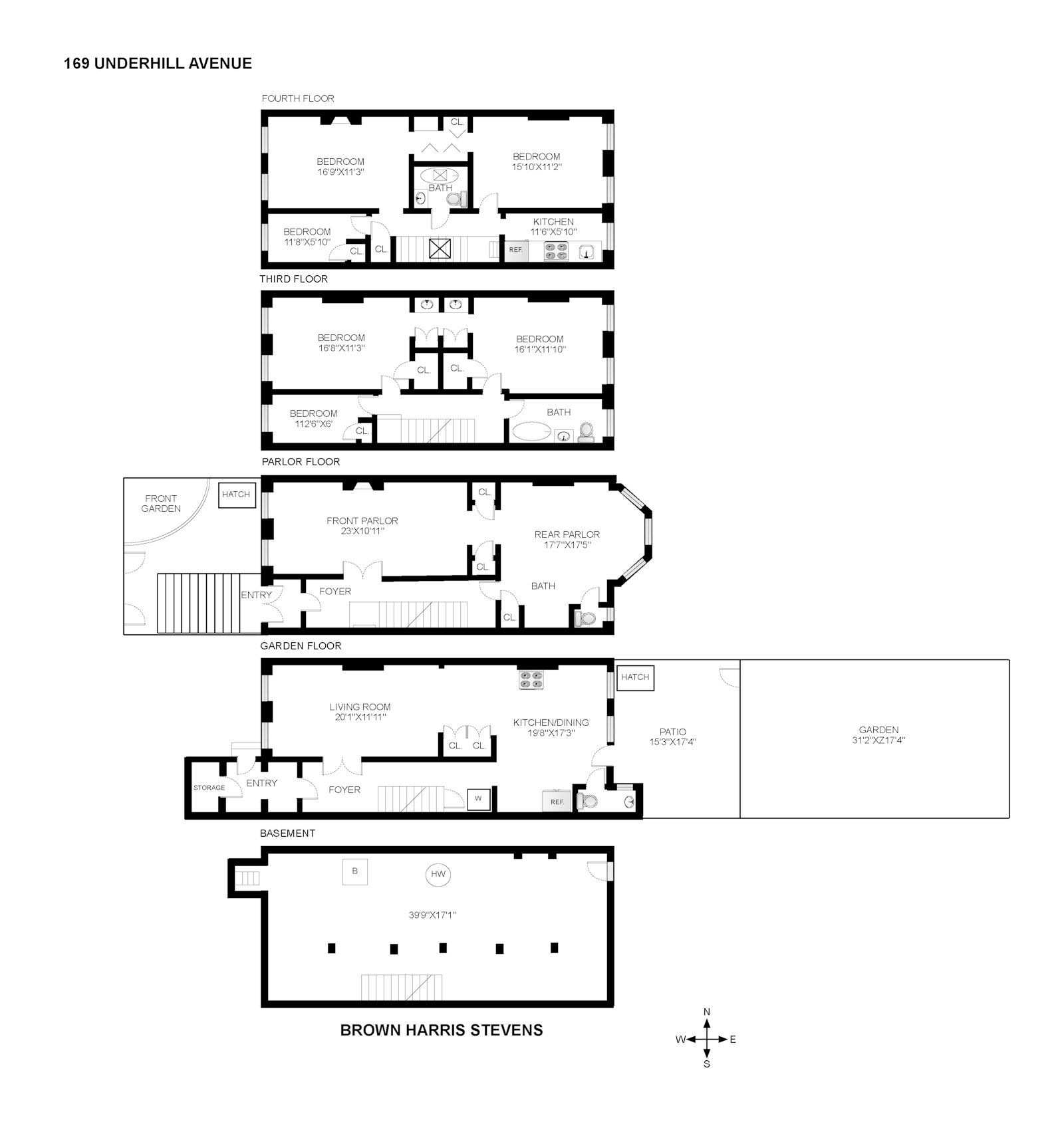 Floorplan for 169 Underhill Avenue